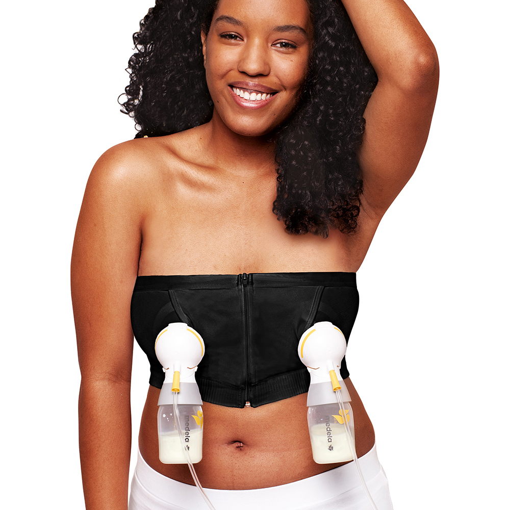 Medela Hands-free™ Pumpe-Bustier, Large, svart, 1 stk.