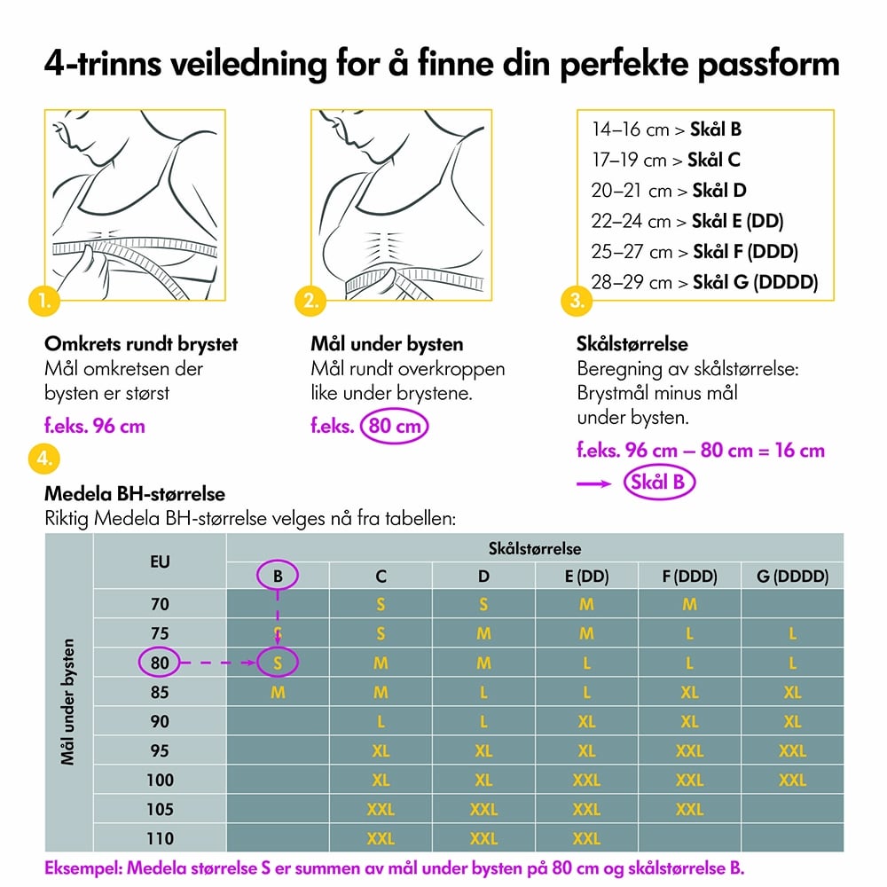 Medela 3-i-1 amme- og pumpe-BH, Small, svart, 1 stk.
