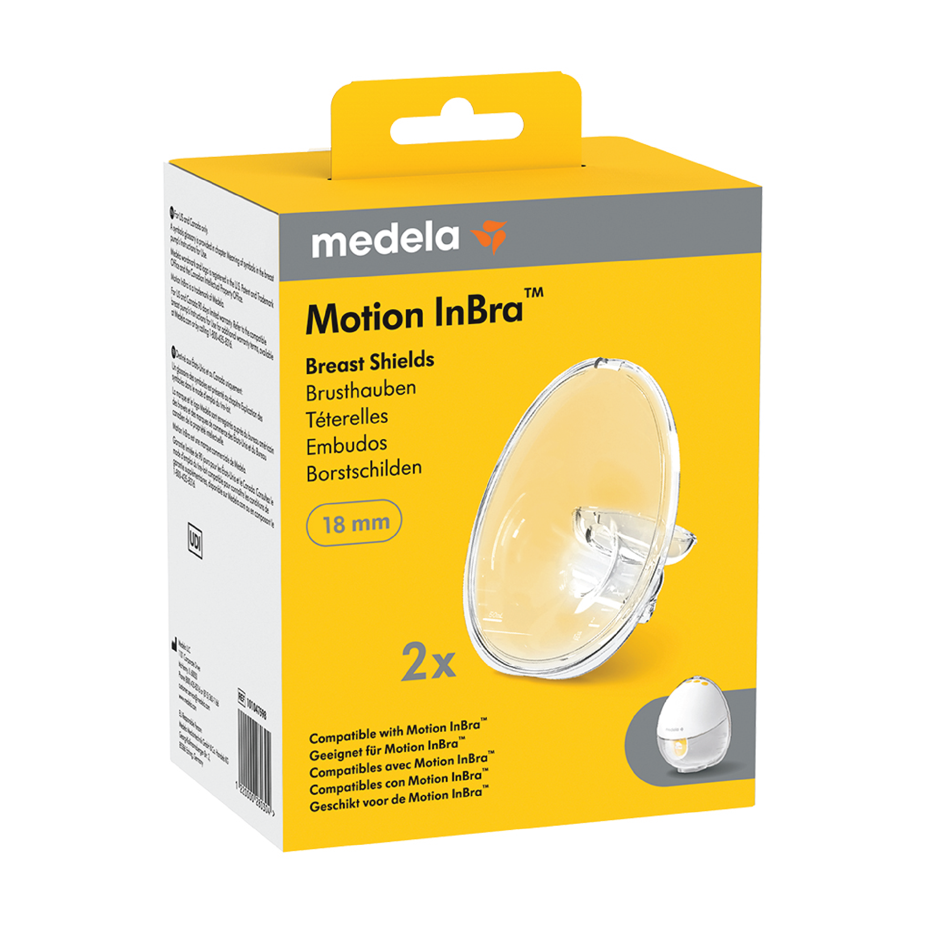 Medela Motion InBra Brysttrakt, 18 mm, 2 stk.
