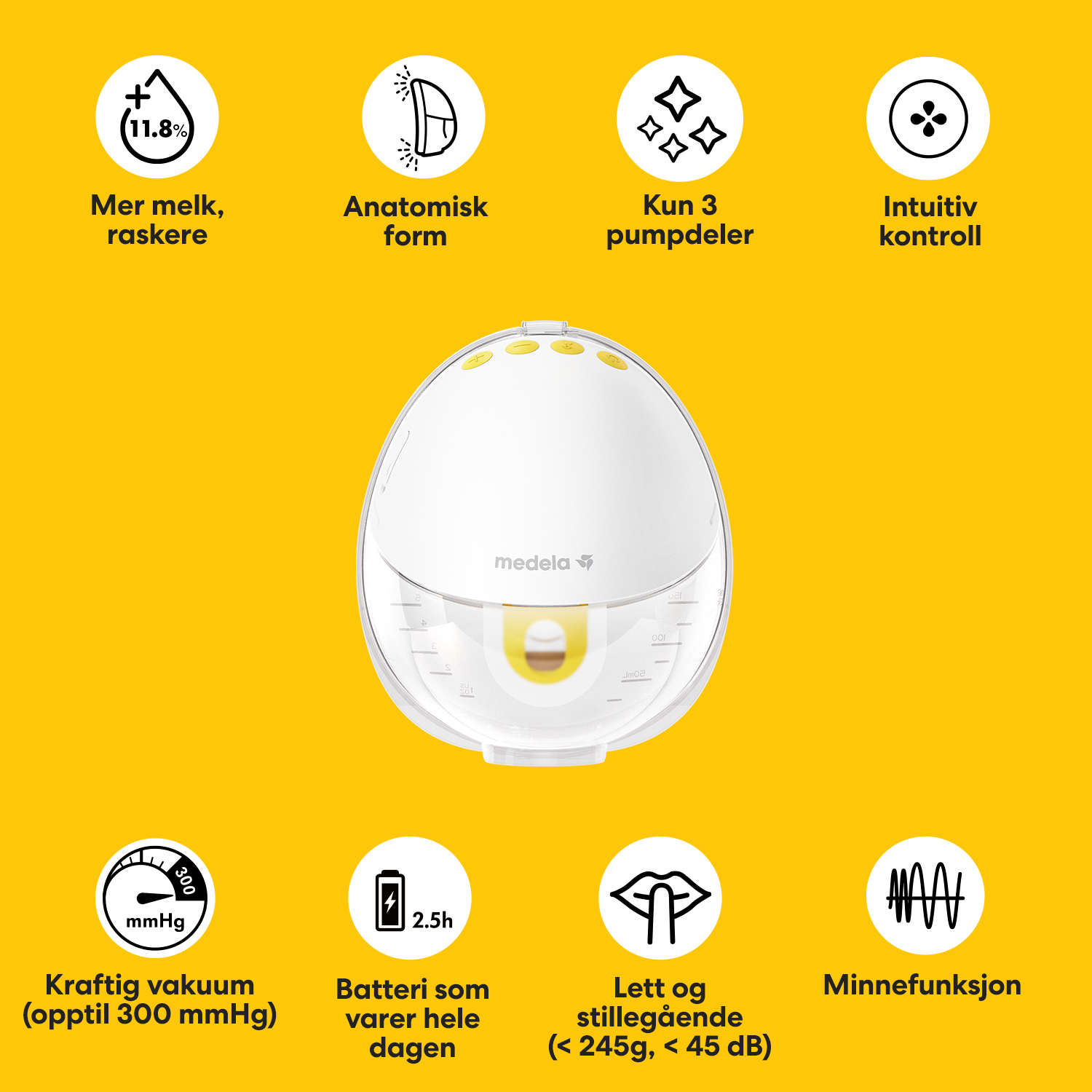Medela Motion InBra Singel Elektrisk Brystpumpe, 1 stk.