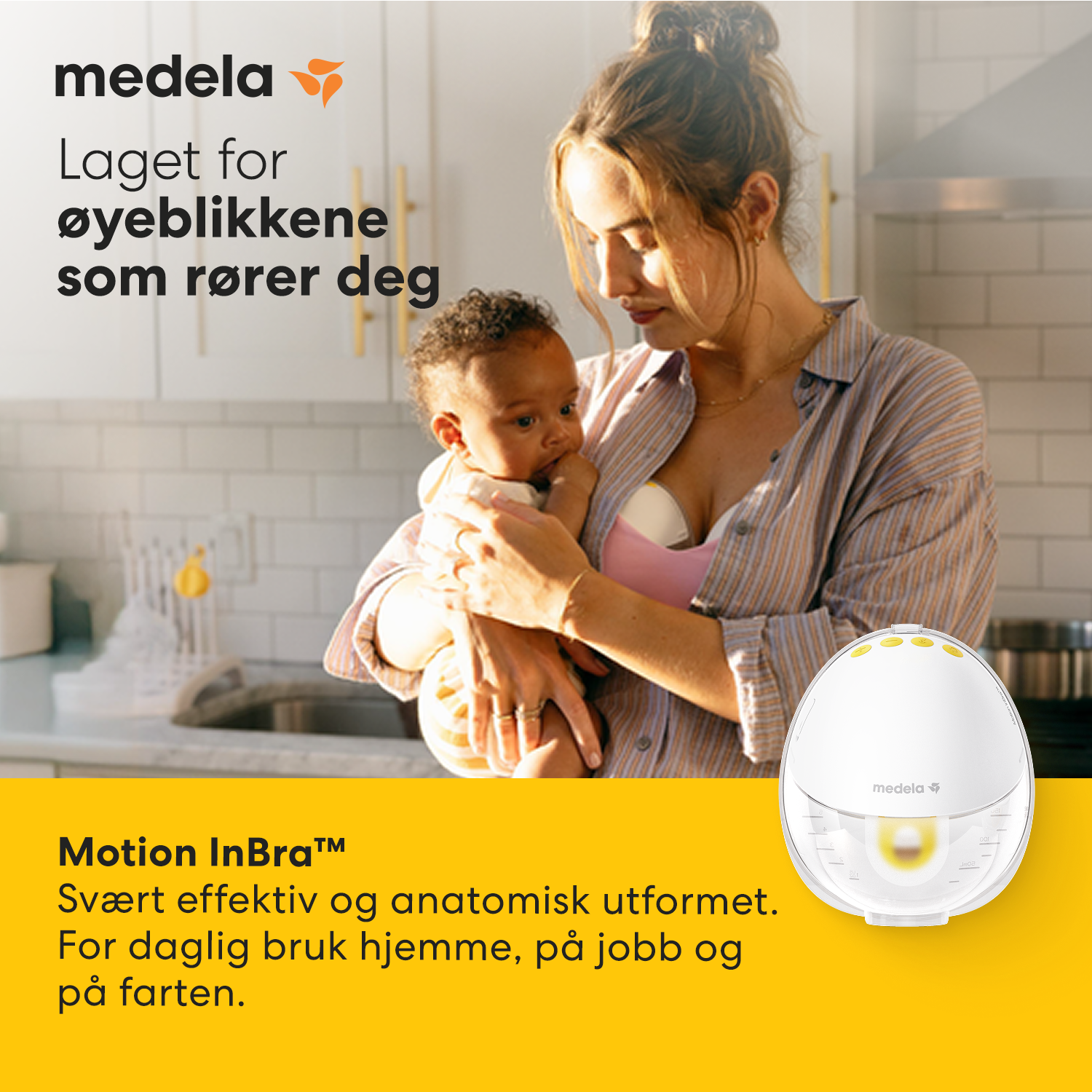 Medela Motion InBra Singel Elektrisk Brystpumpe, 1 stk.