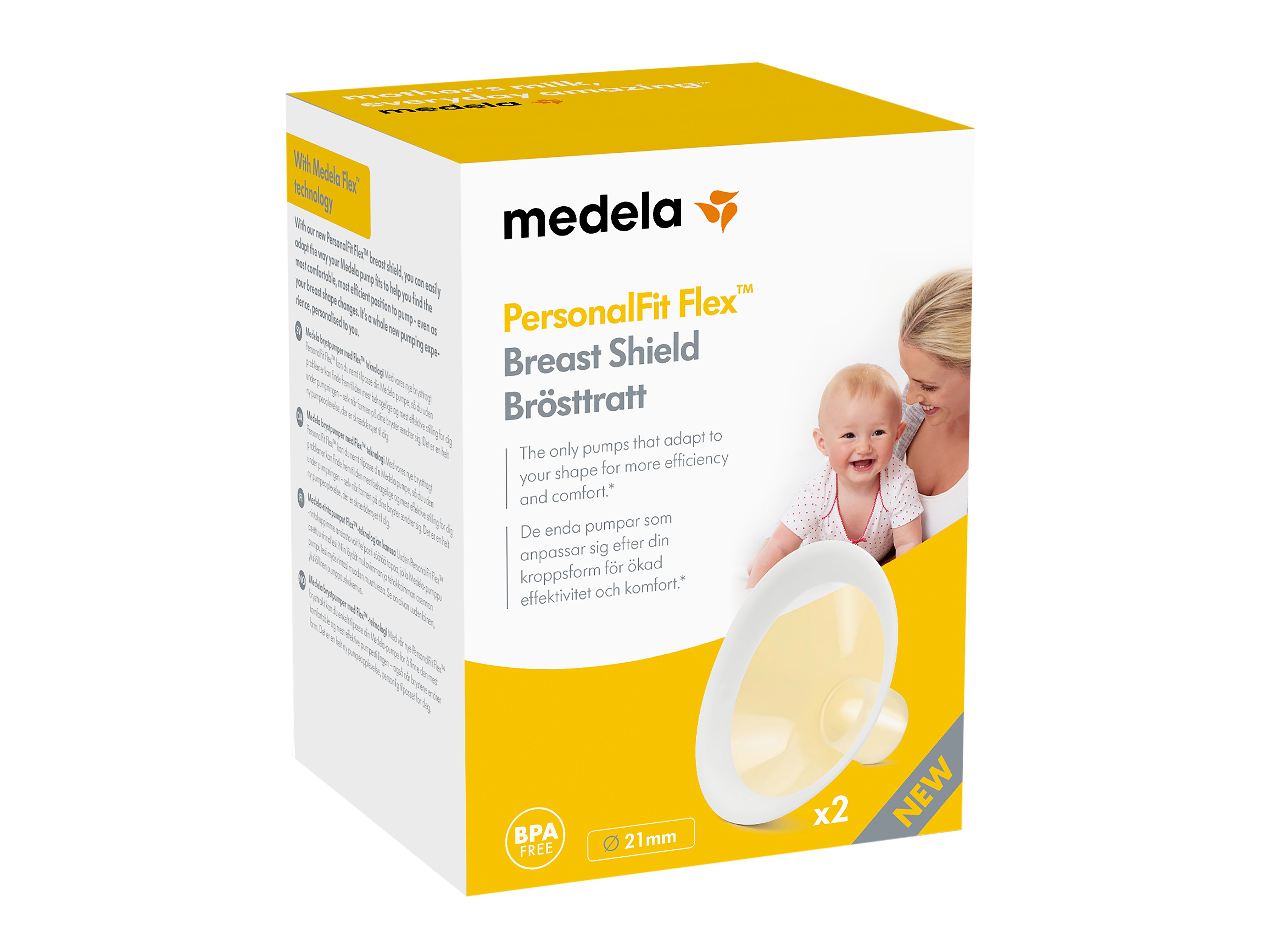 Medela PersonalFit Flex Brysttrakt, S, 21 mm, 2 stk.