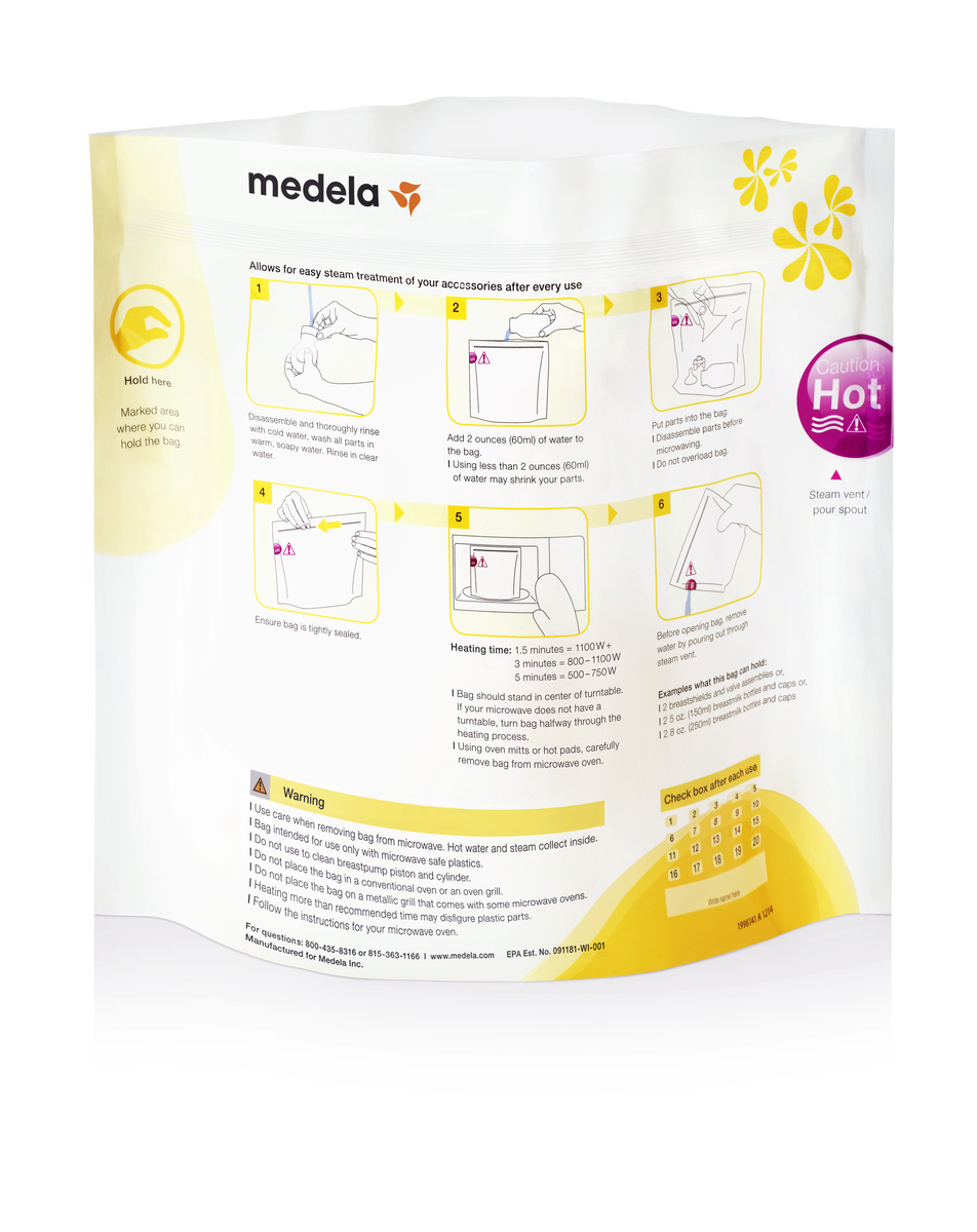 Medela Quick Clean Rengjøringspose, 5 stk.