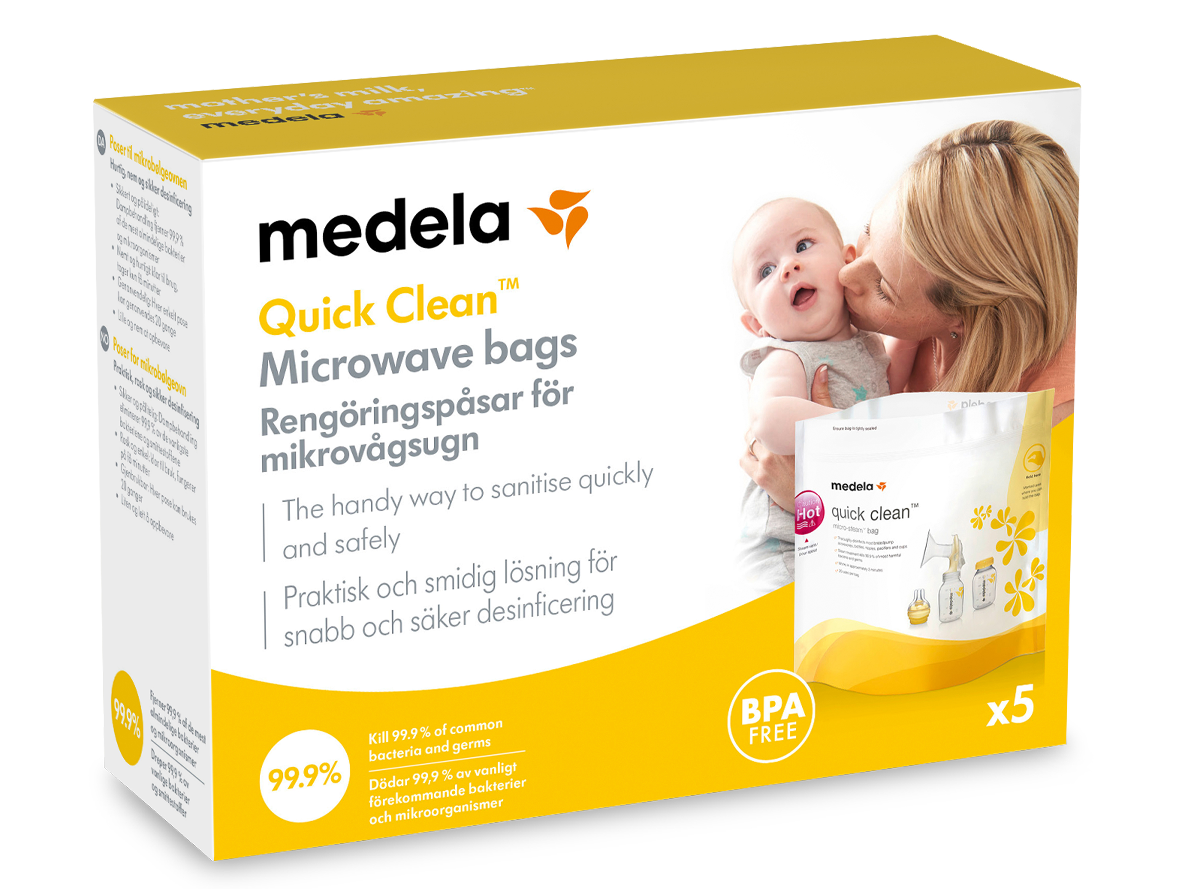 Medela Quick Clean Rengjøringspose, 5 stk.