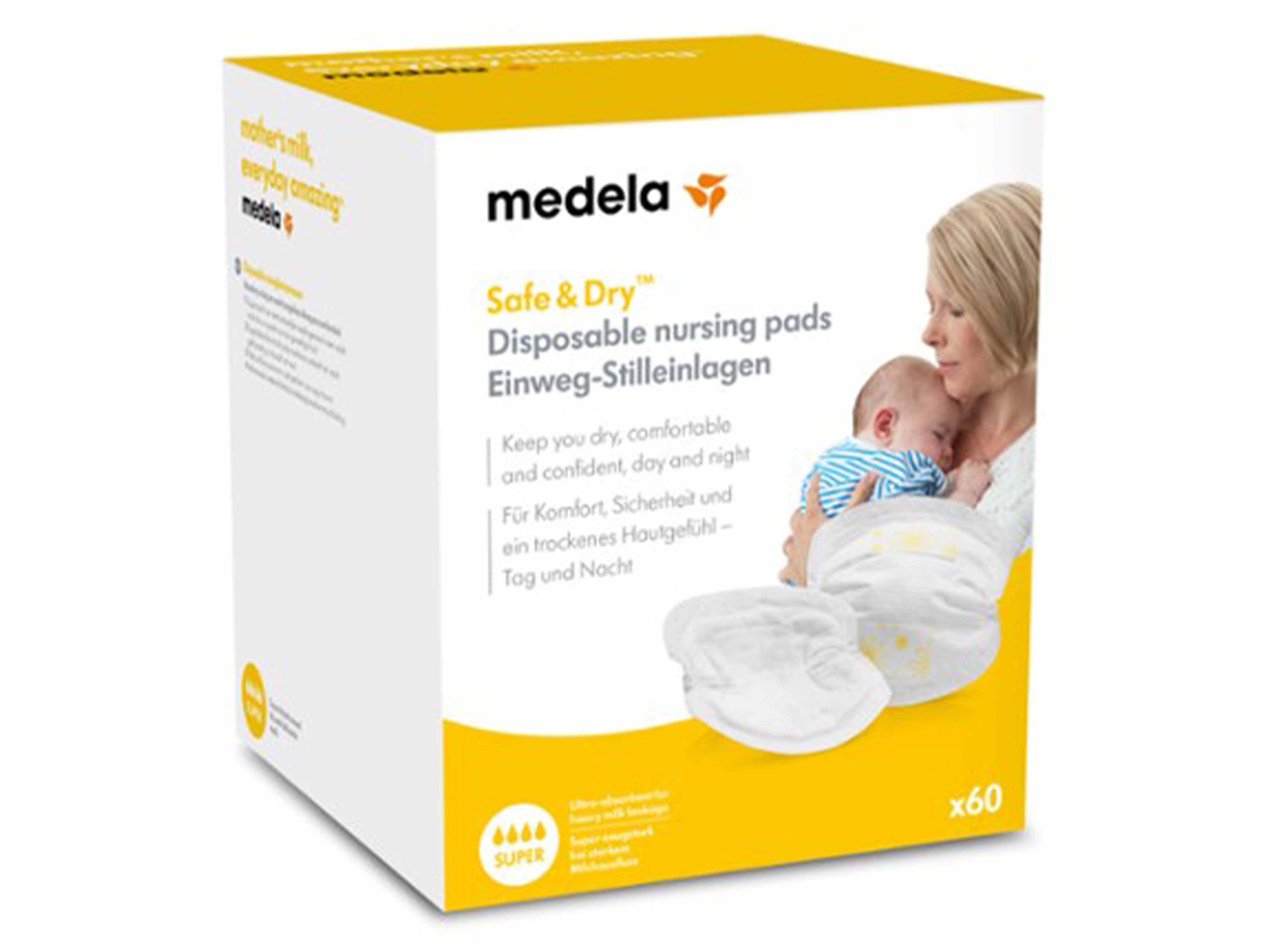 Medela Safe & Dry Ammeinnlegg, Engangsinnlegg, 60 stk.