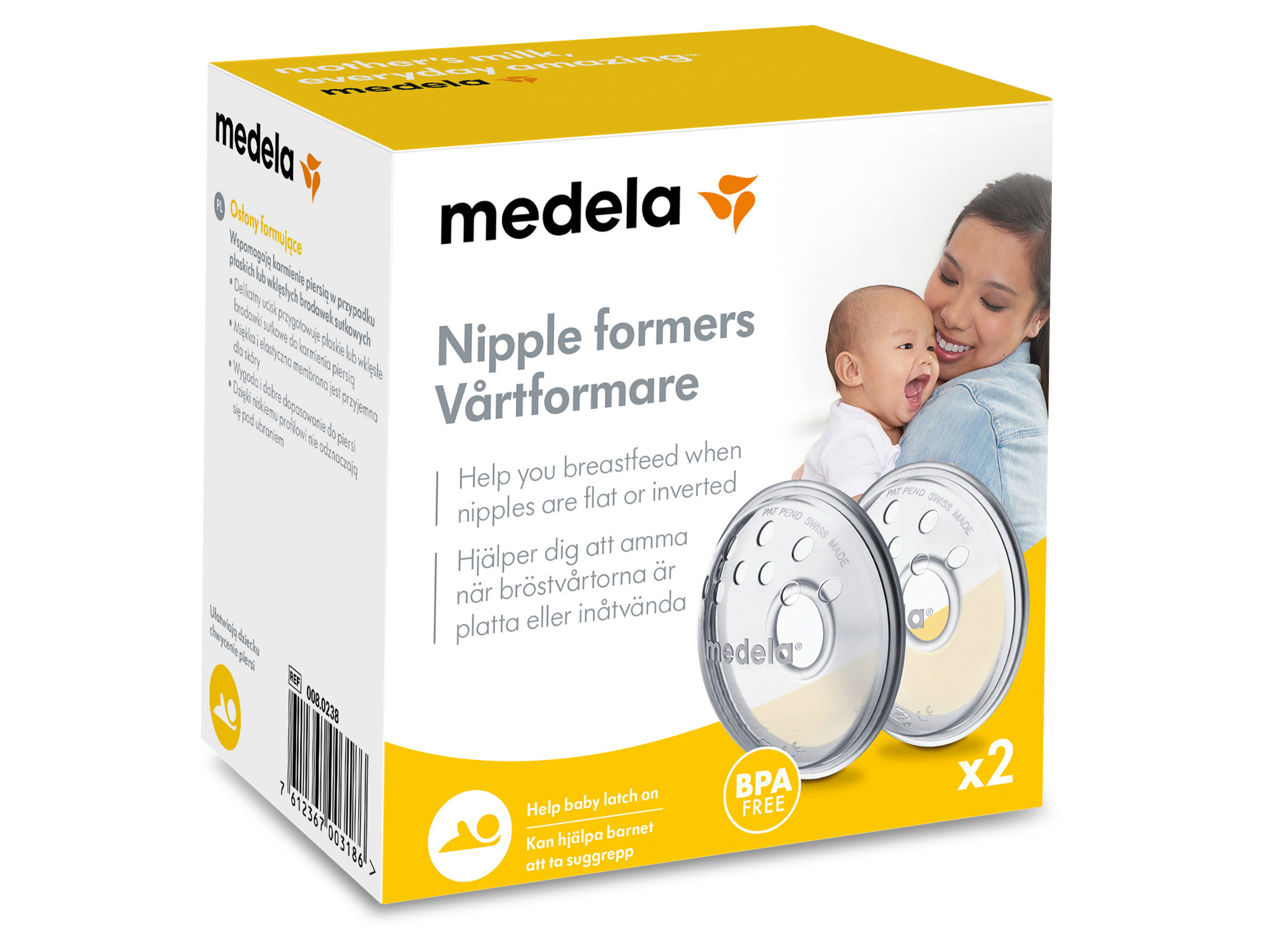 Medela Skjold for flate brystvorter, 2 stk.