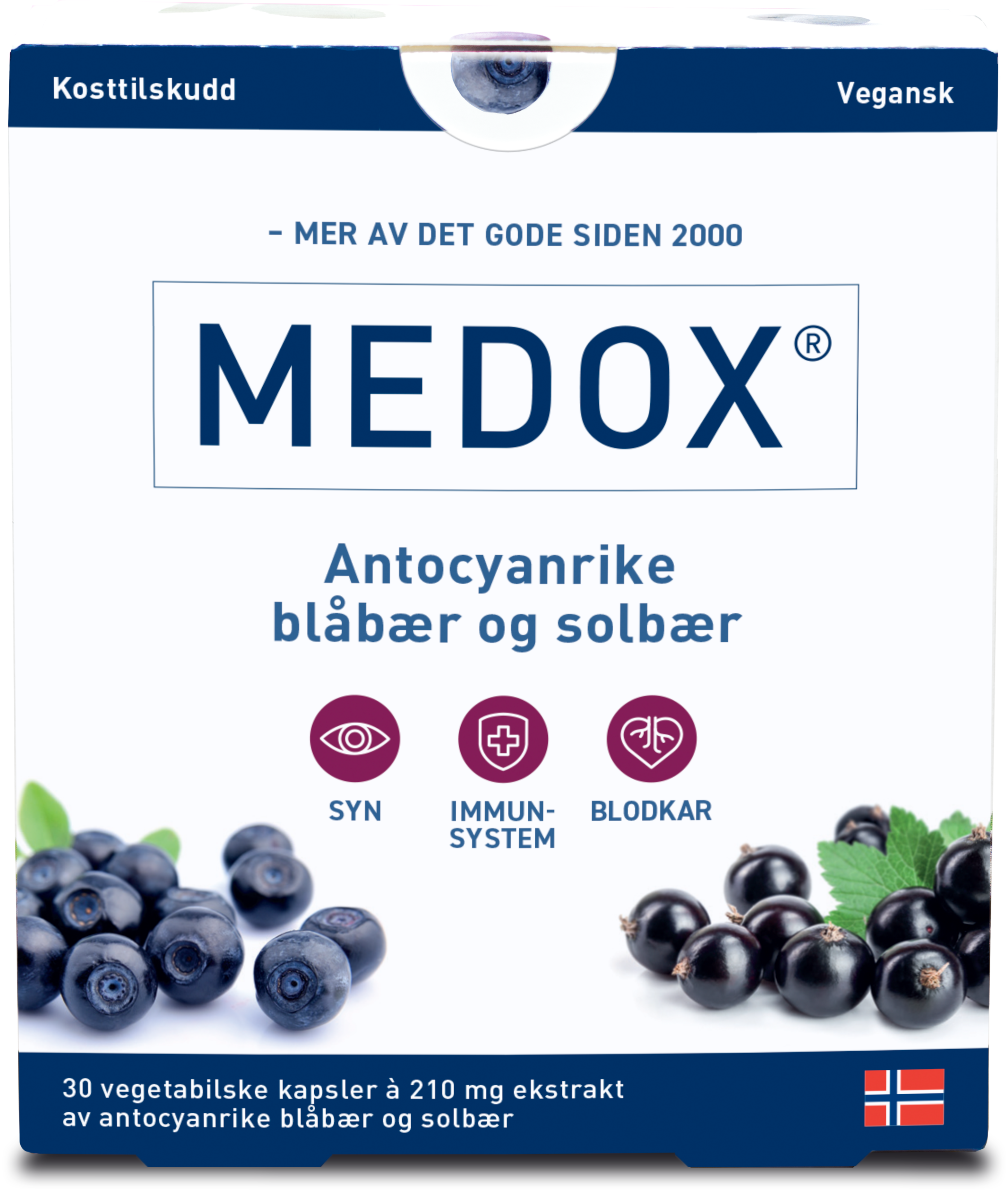 Medox Antocyaner 80mg, 30 kapsler