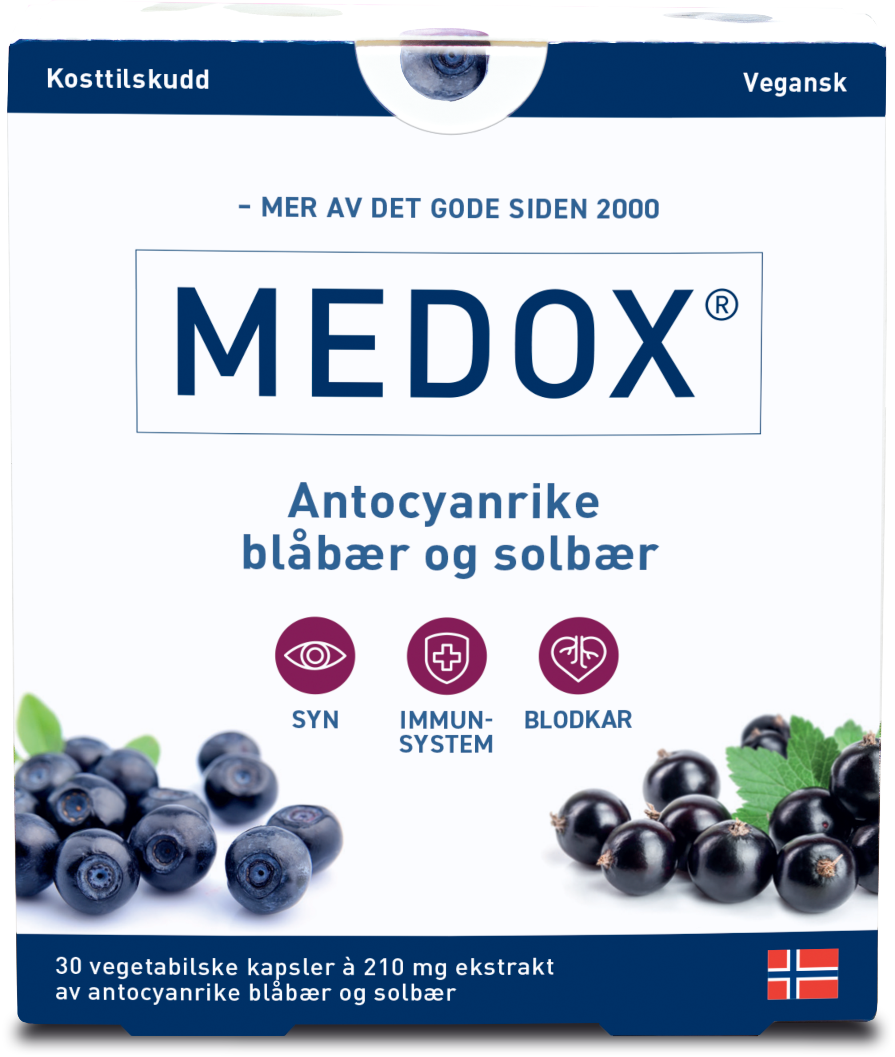 Medox Antocyaner 80mg, 30 kapsler