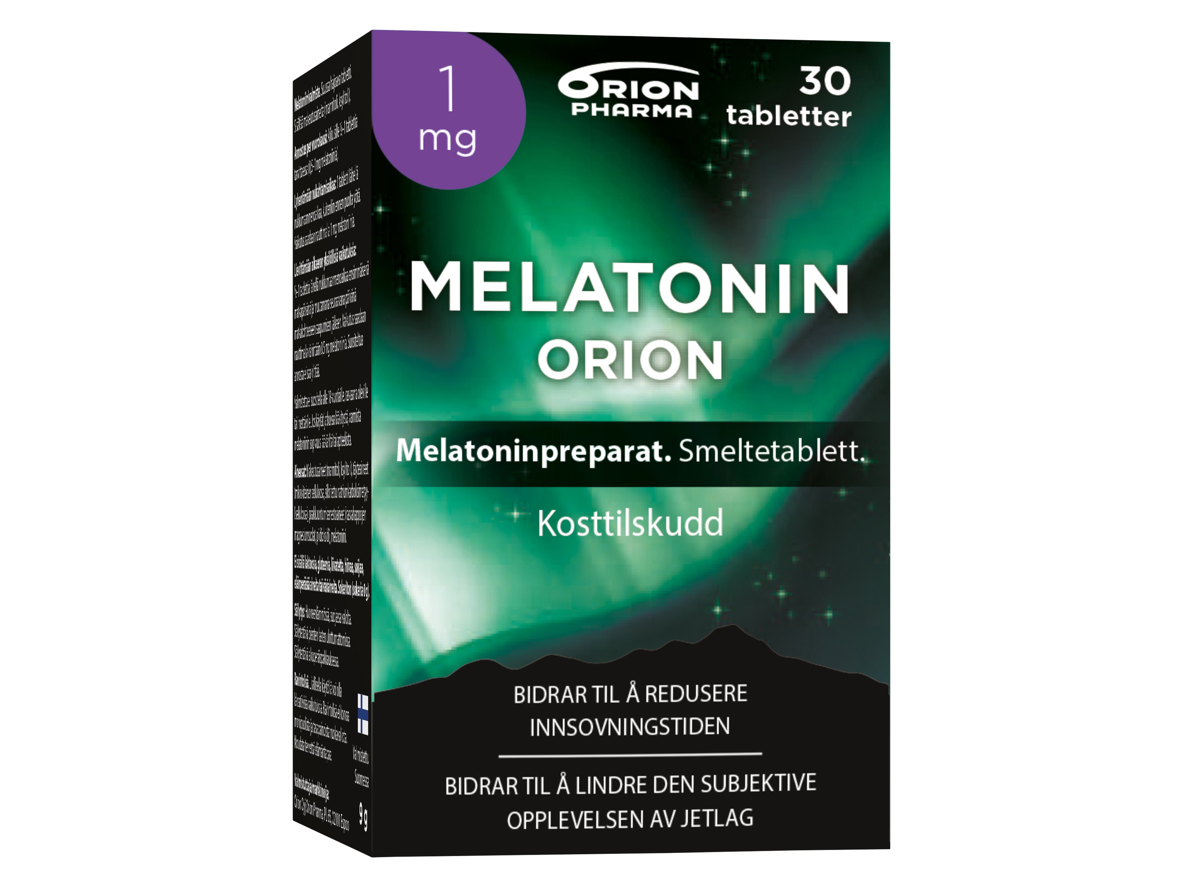 Melatonin Orion 1 mg smeltetablett, 30 stk.