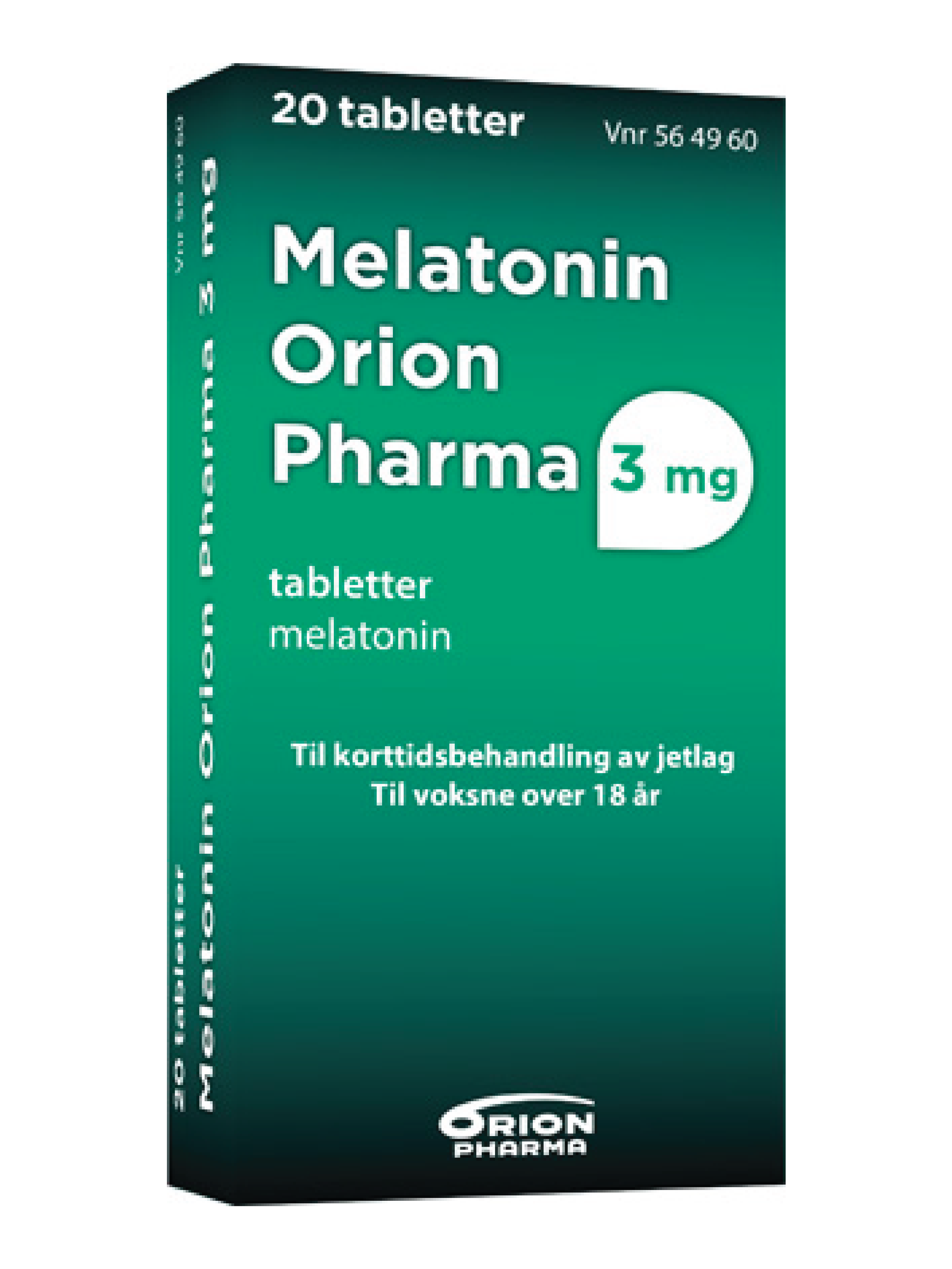 Melatonin Orion Pharma 3 mg tabletter, 20 stk.