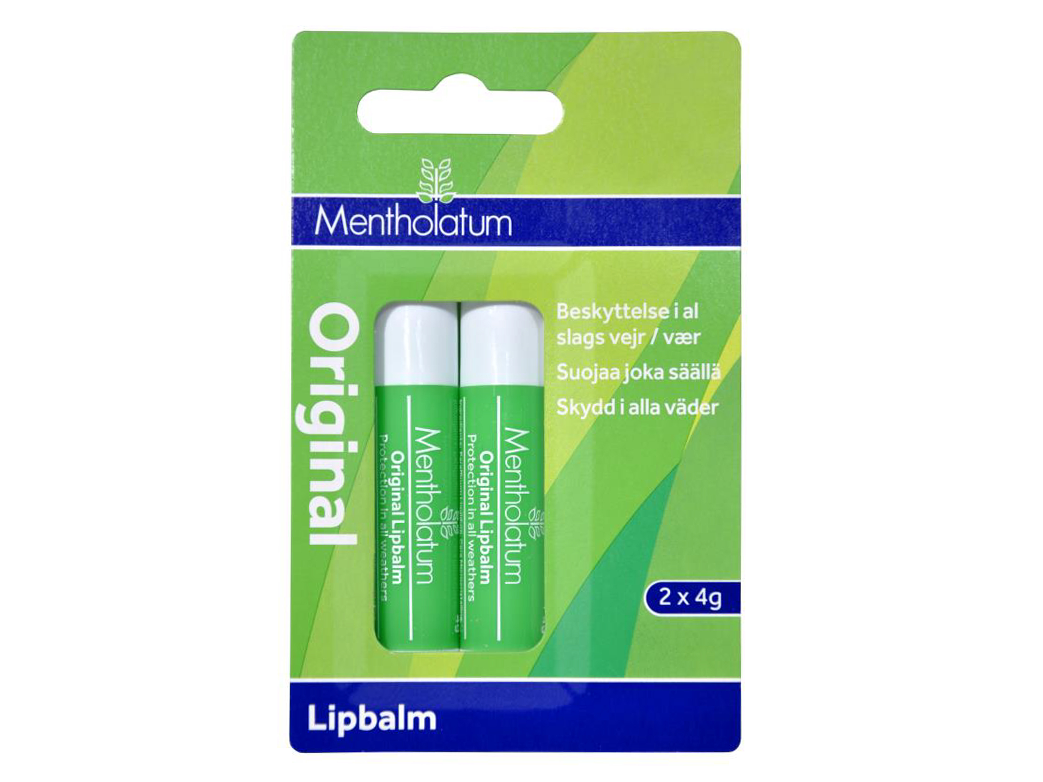 Mentholatum Original Lipbalm, 2 x 4 gram