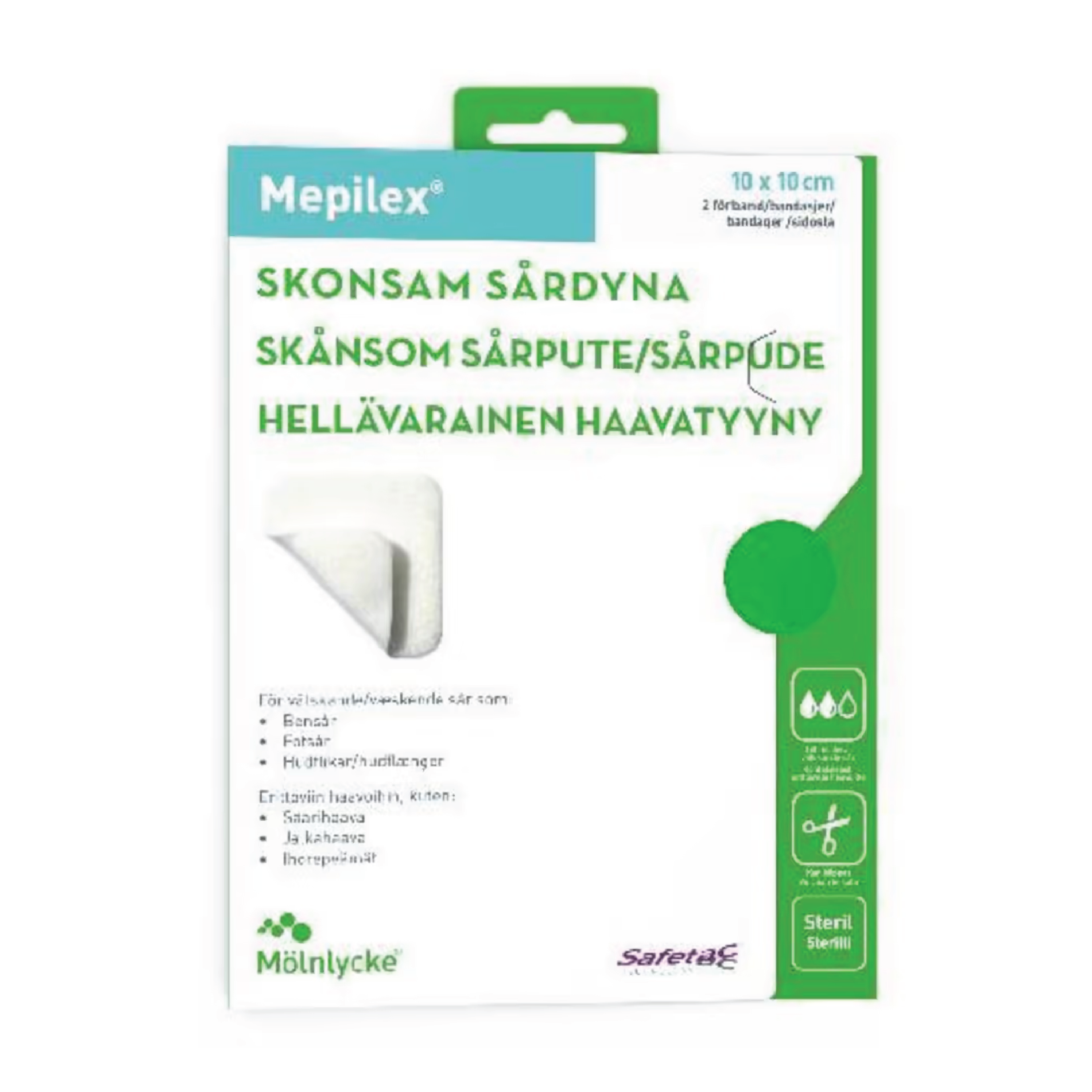 Mepilex 10 x 10 cm, 2 stk