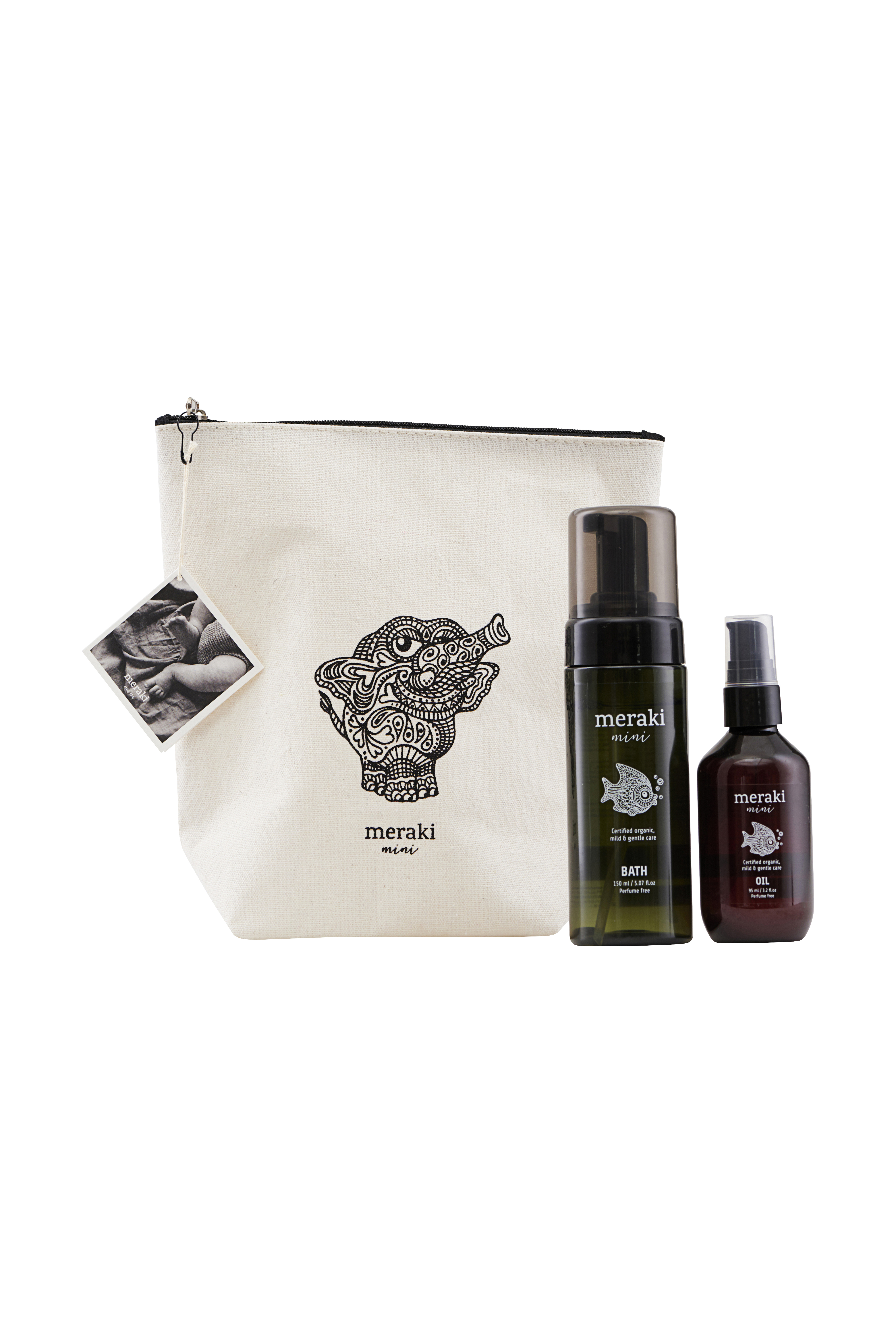 Meraki Mini Giftbag Bath & Oil, 1 sett