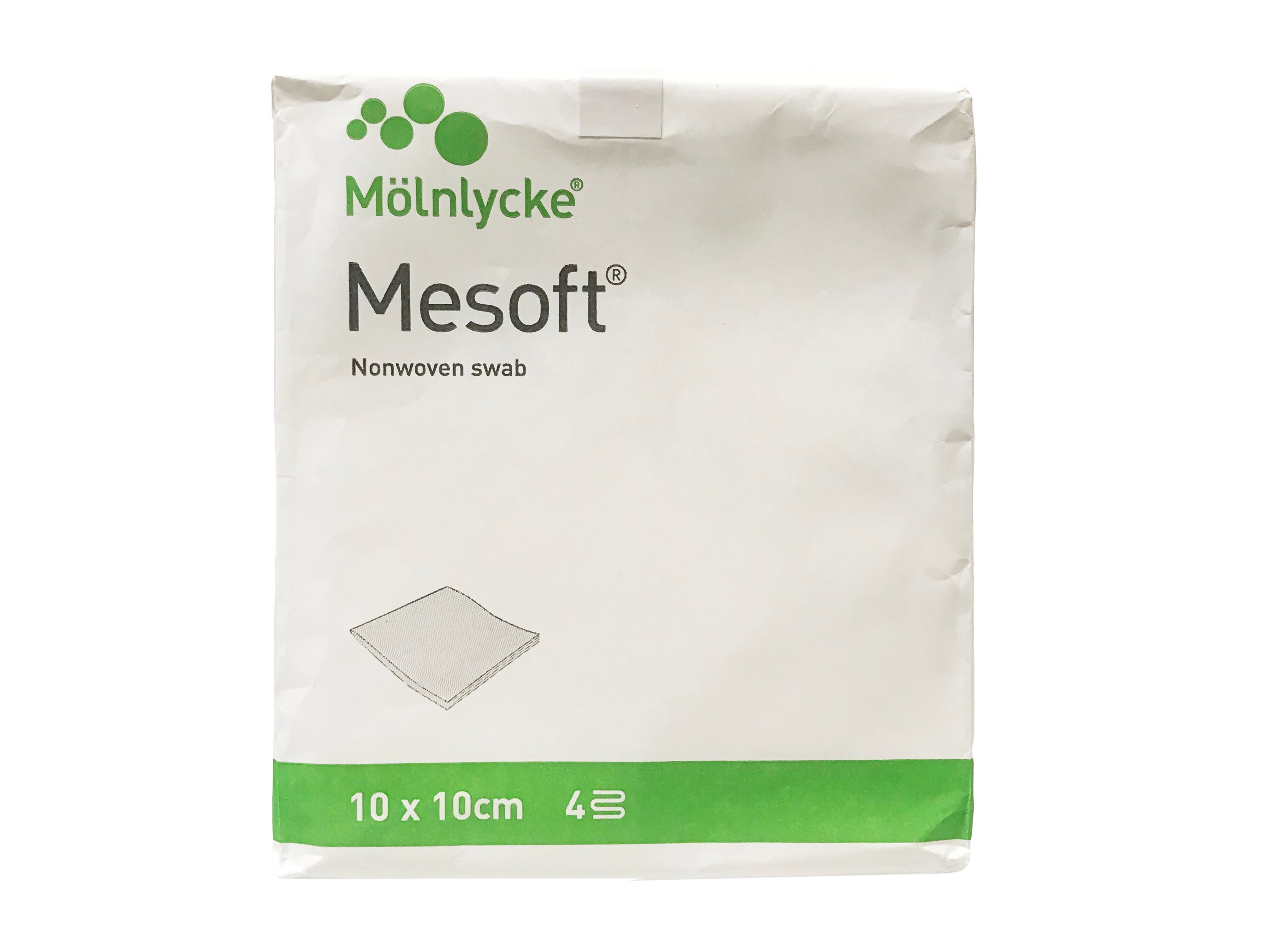 Mesoft Usterile kompresser, Usteril, 10 x 10 cm, 100 stk.