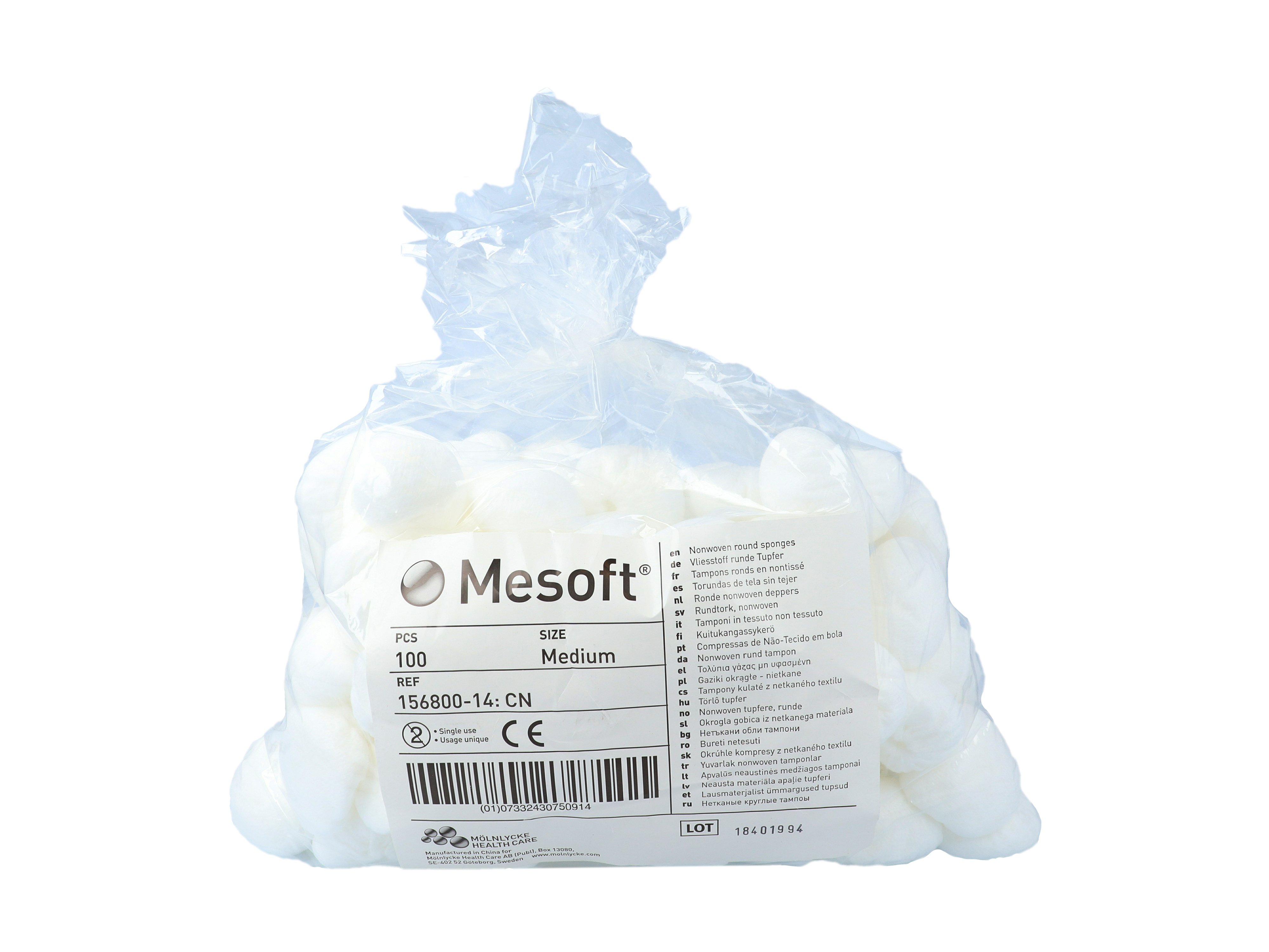 Mesoft Usterile tupfere, Medium, 100 stk.