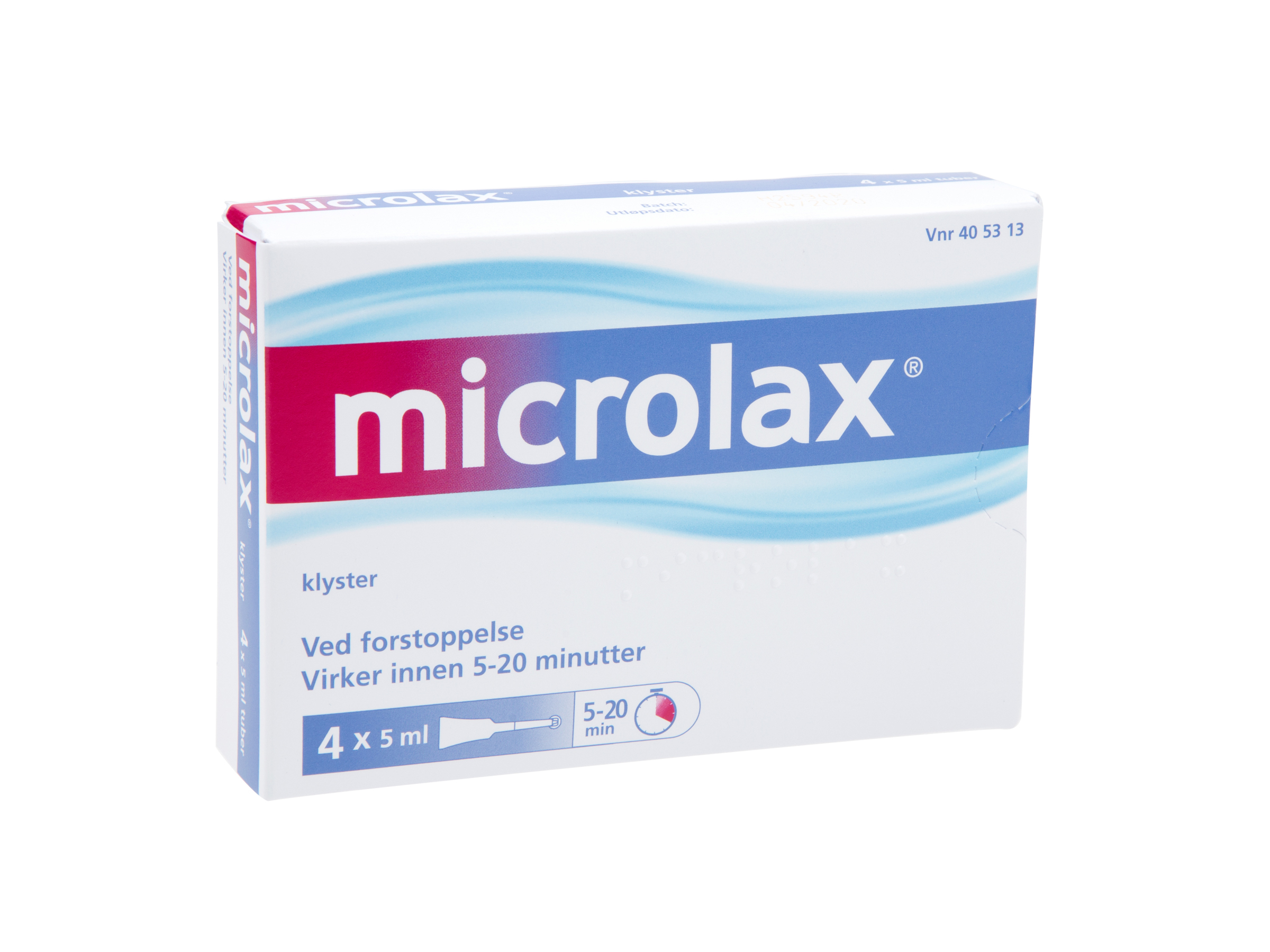 Microlax Rektalvæske (klystèr), 4 x 5 ml.