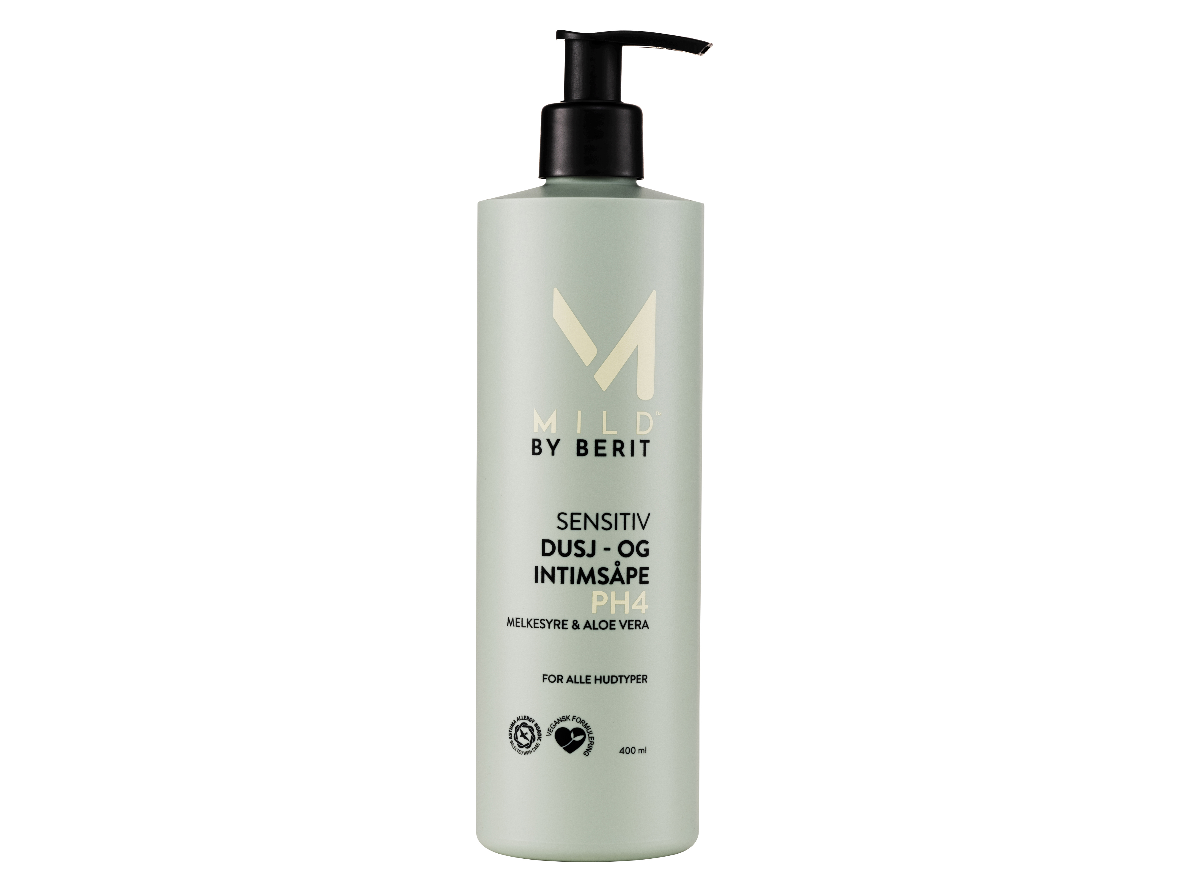 Mild by Berit Sensitiv dusj- og intimsåpe, 400 ml