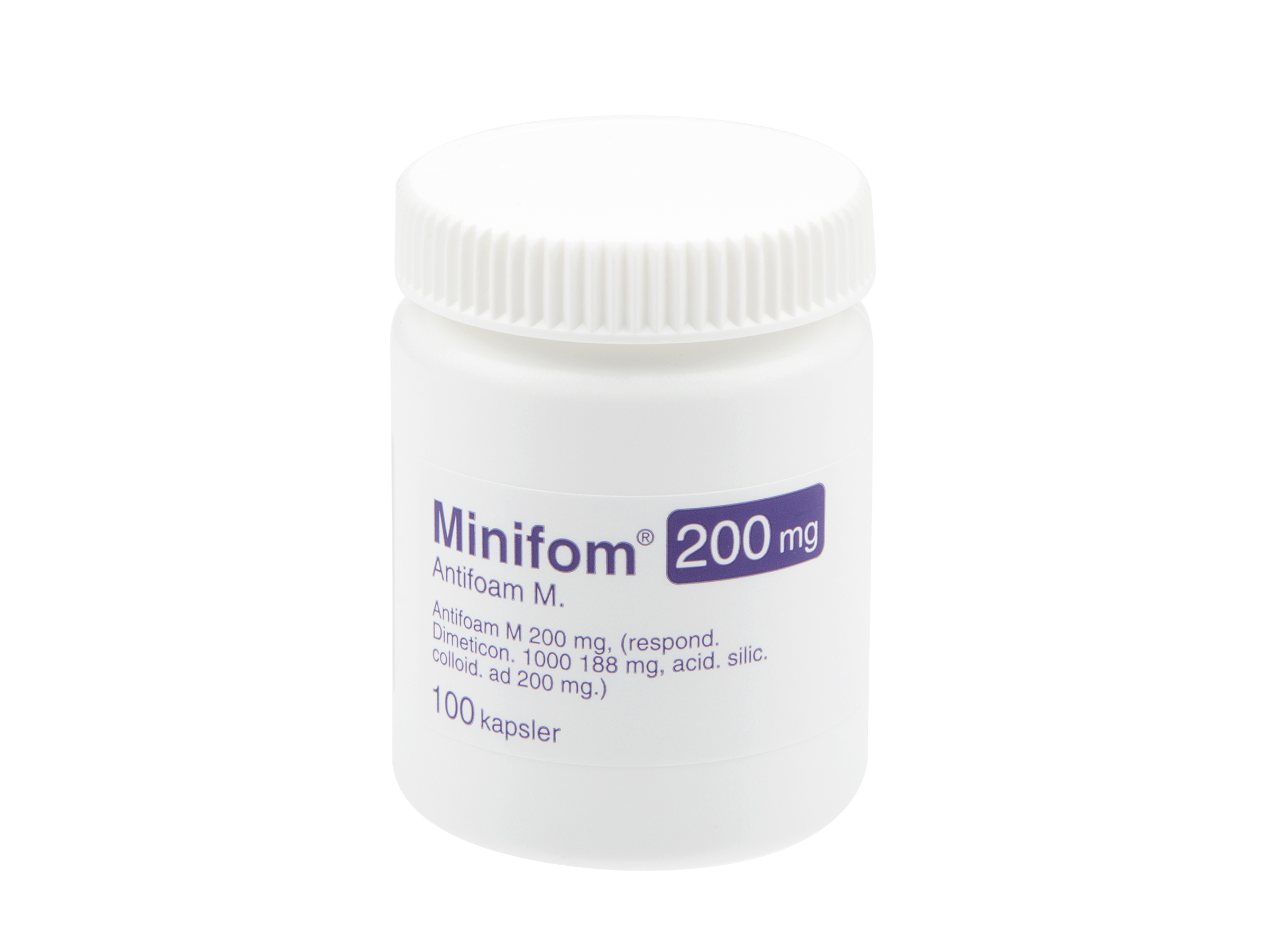 Minifom 200 mg kapsler, 100 stk.
