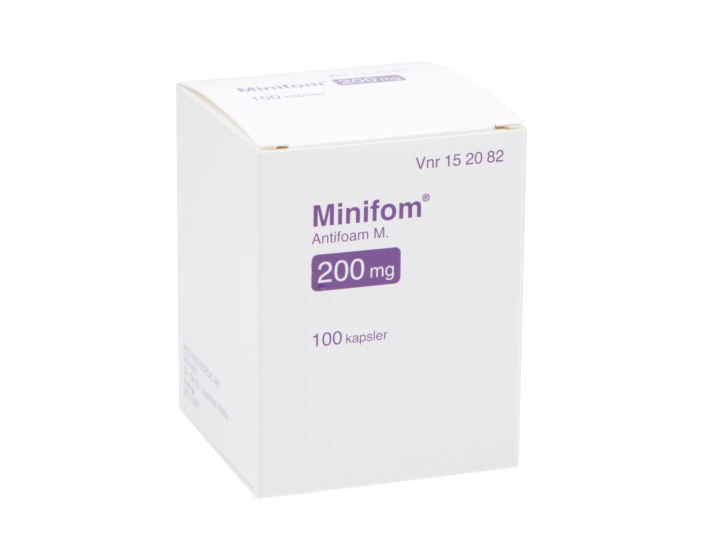 Minifom 200 mg kapsler, 100 stk.