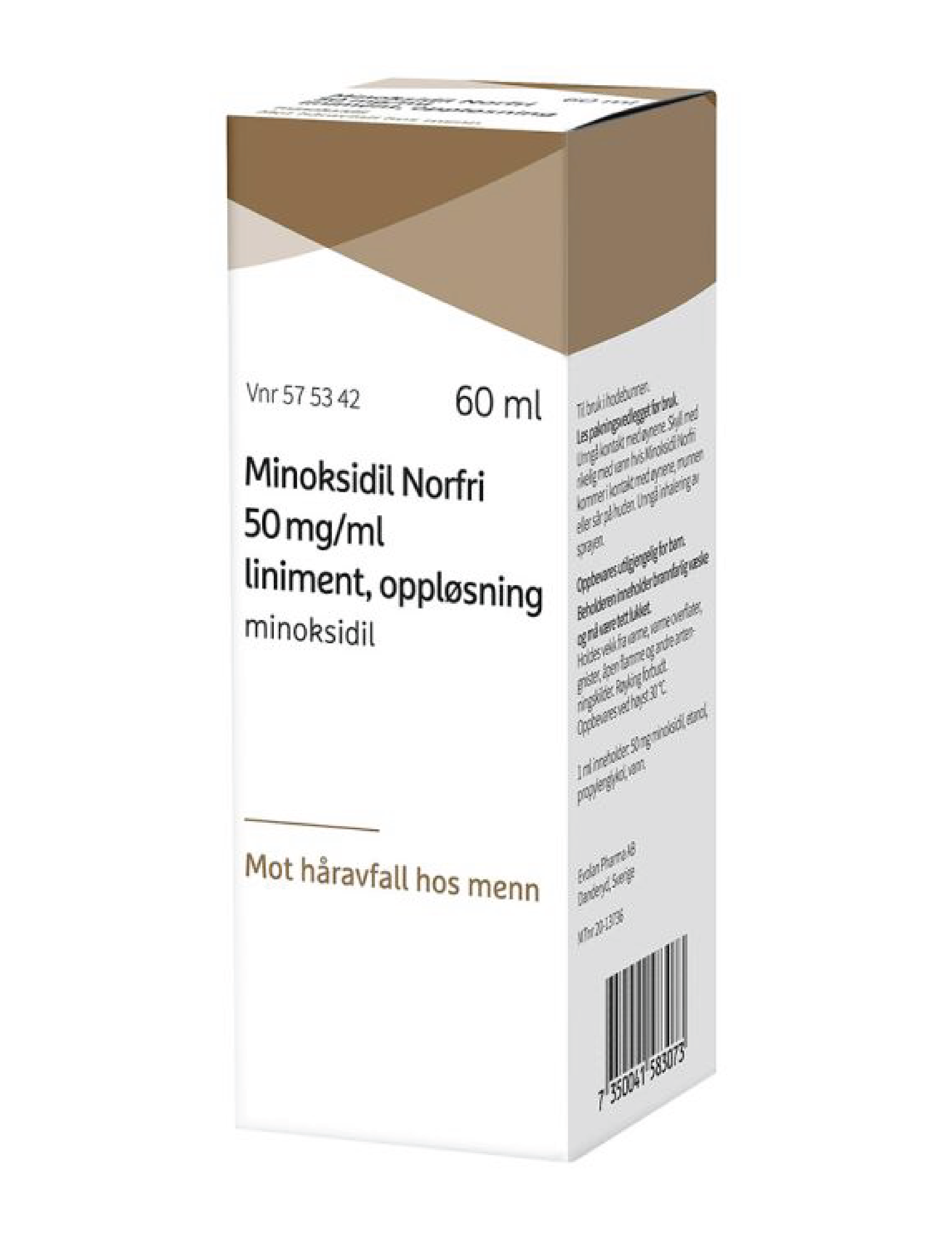 Minoksidil Norfri 50 mg/ml liniment, 60 ml
