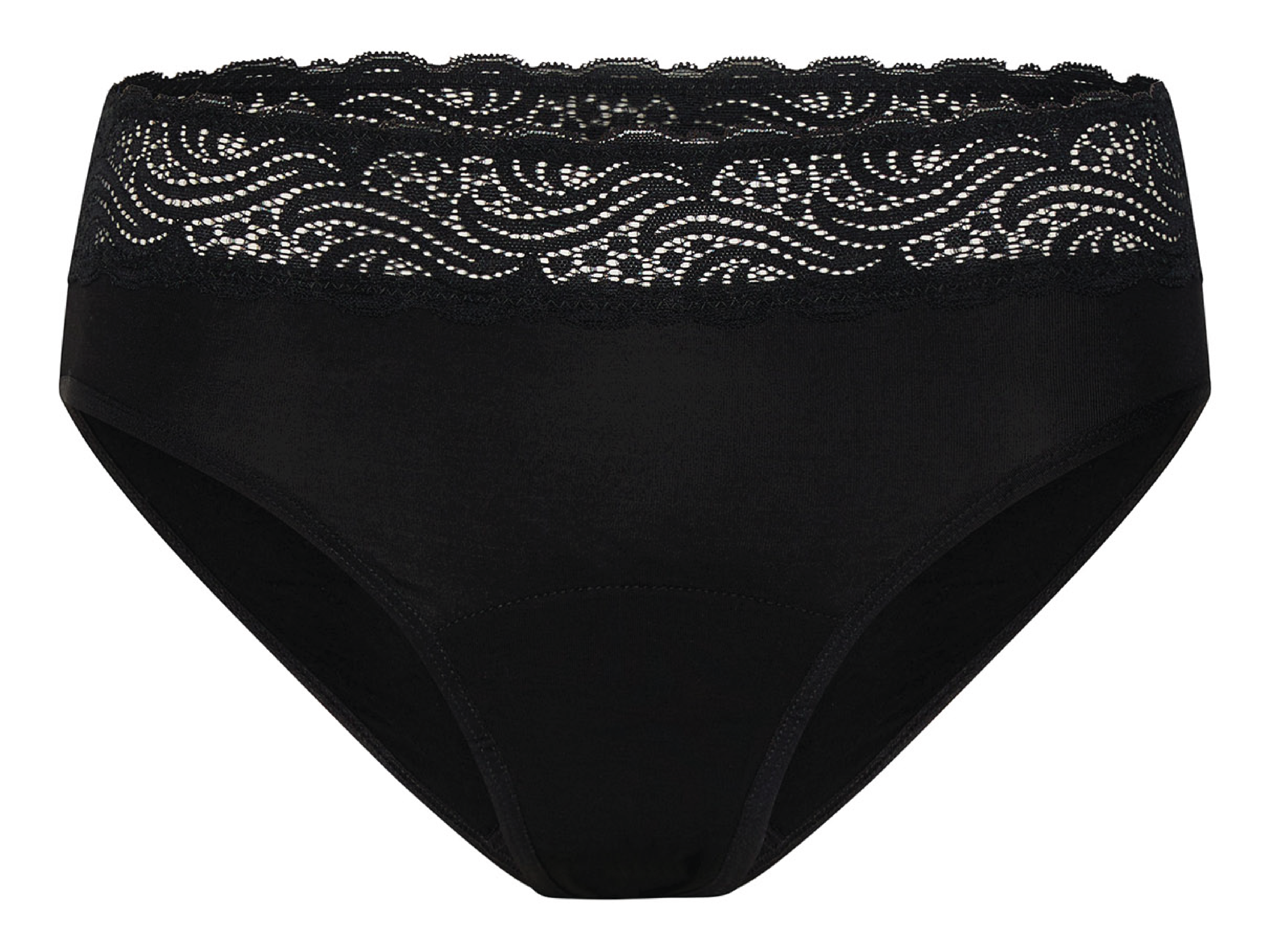 Modibodi Sensual Hi Waist Bikini Moderate-Heavy Black, 3XL, 1 stk.