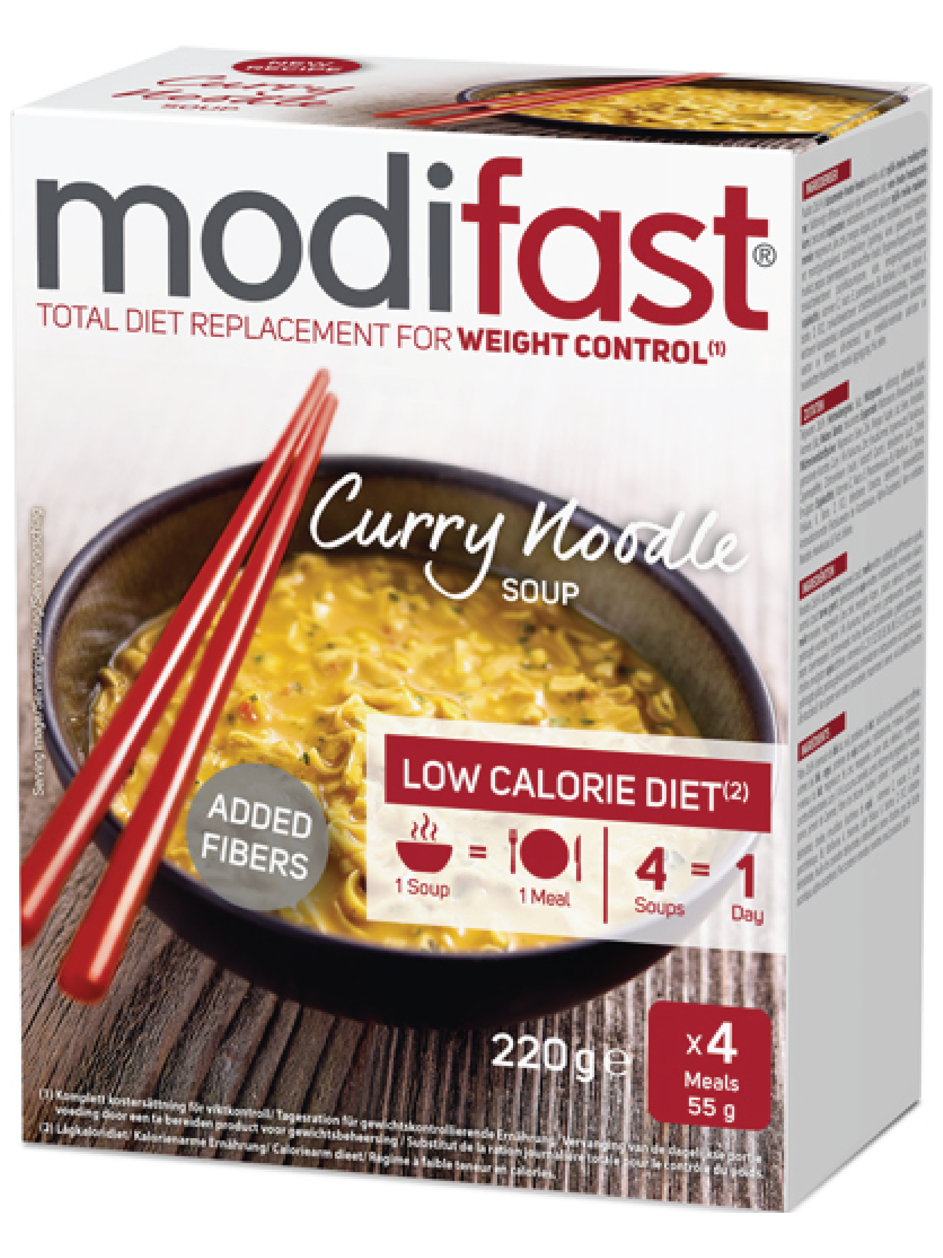 Modifast LCD Nudelsuppe m/curry, 4 x 55 g