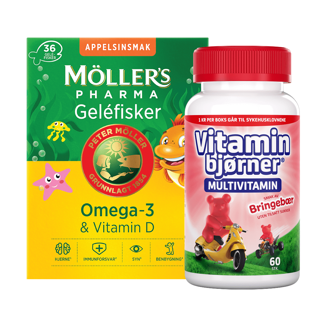 Möllers Omega-3 Gelefisker + Multivitamin Vitaminbjørner