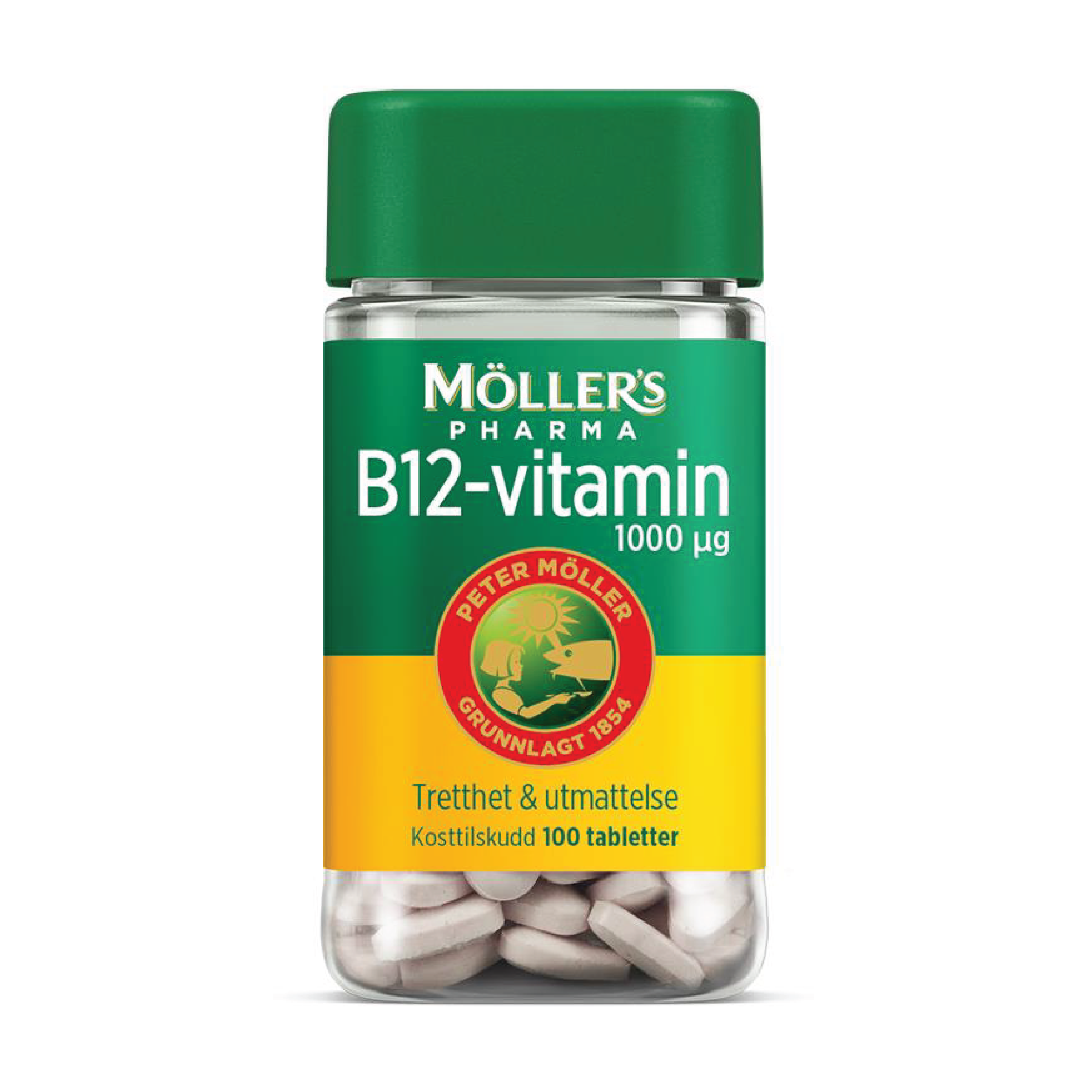 Möller's Pharma 1000 µg B12-vitamin tabletter, 100 stk.