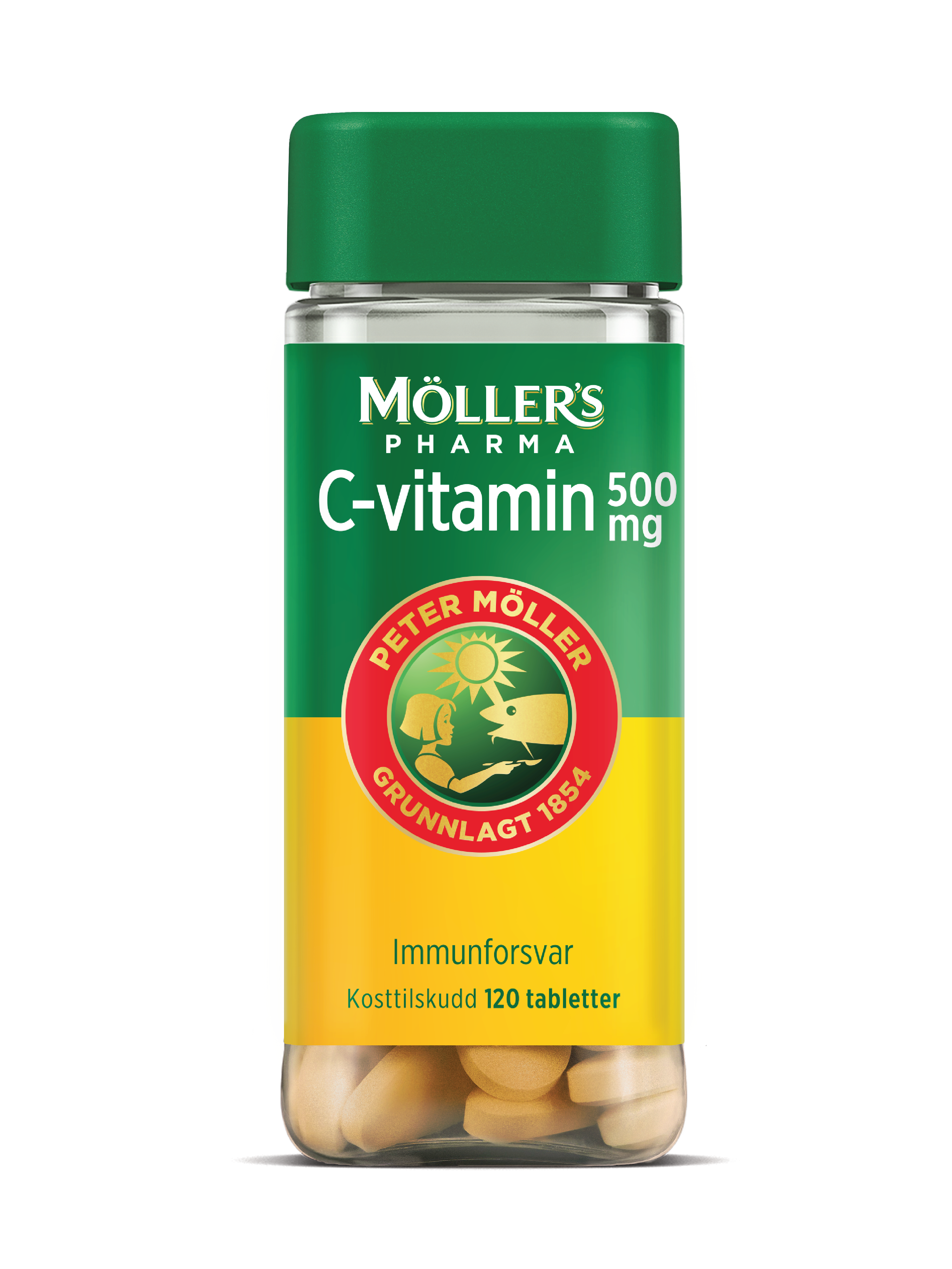 Möller's Pharma 500 mg C-vitamin tabletter, 120 stk.