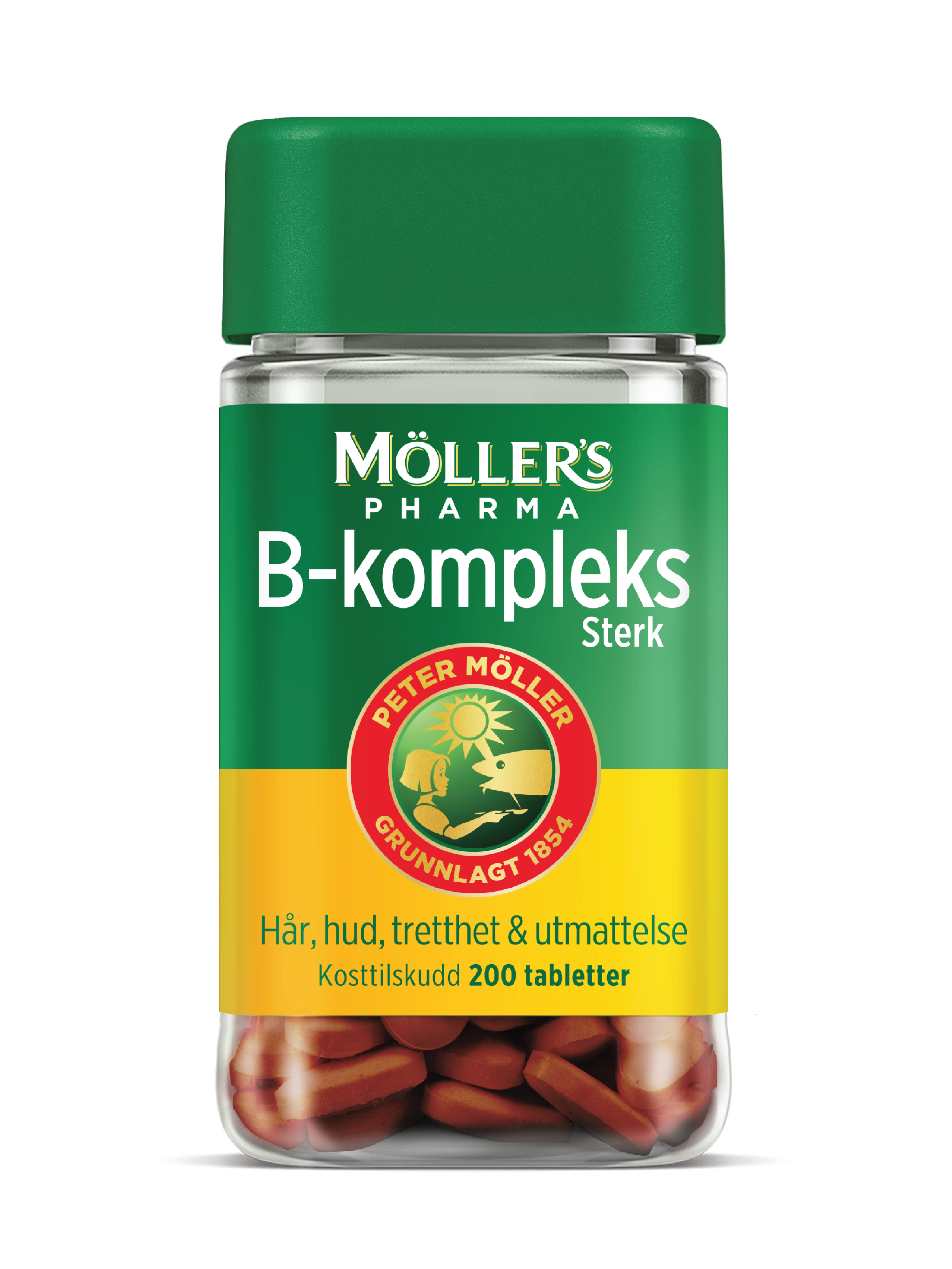 Möller's Pharma B-kompleks sterk tabletter, 200 stk.