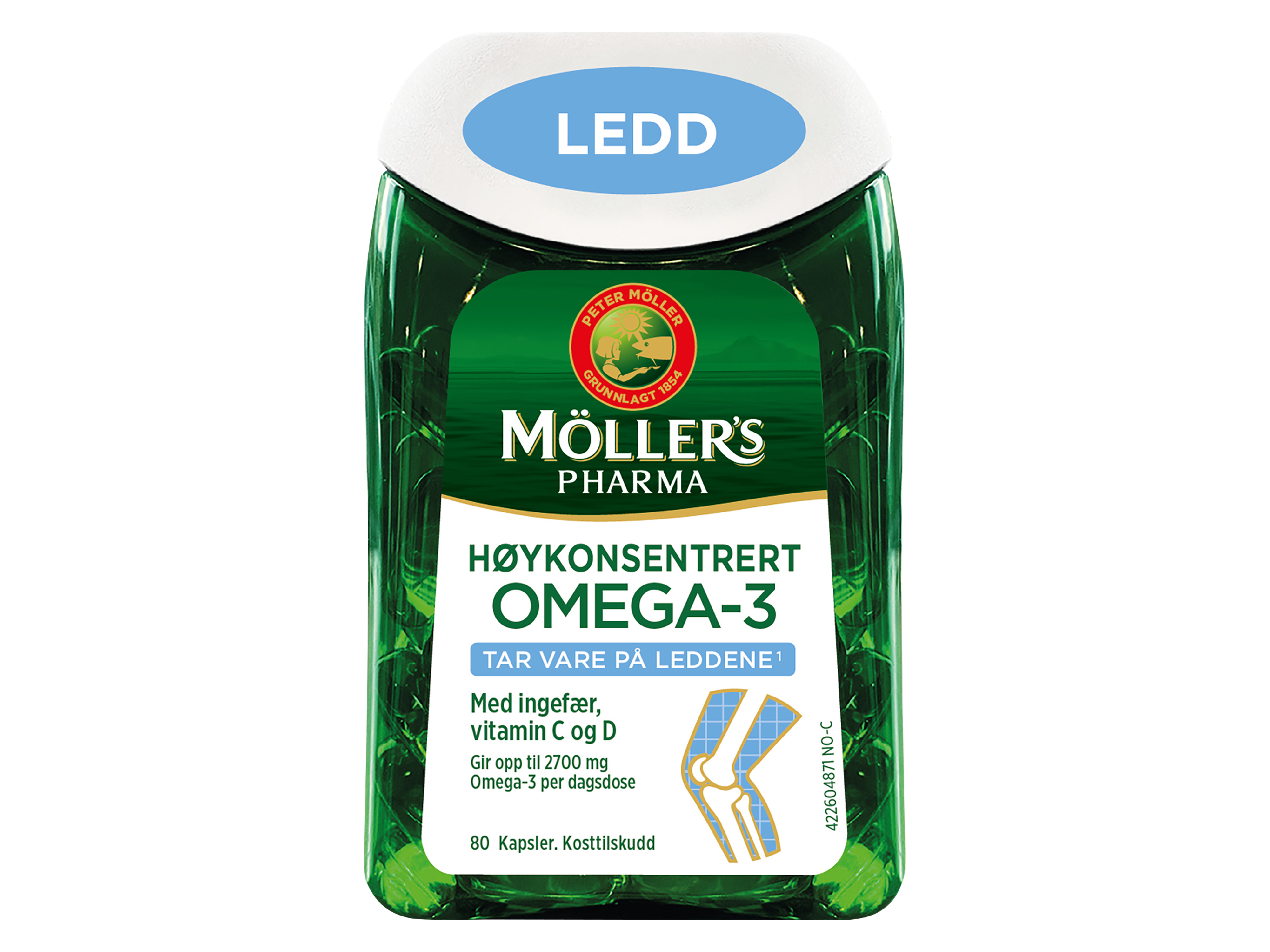Möller's Pharma Omega-3 Ledd, 80 kapsler