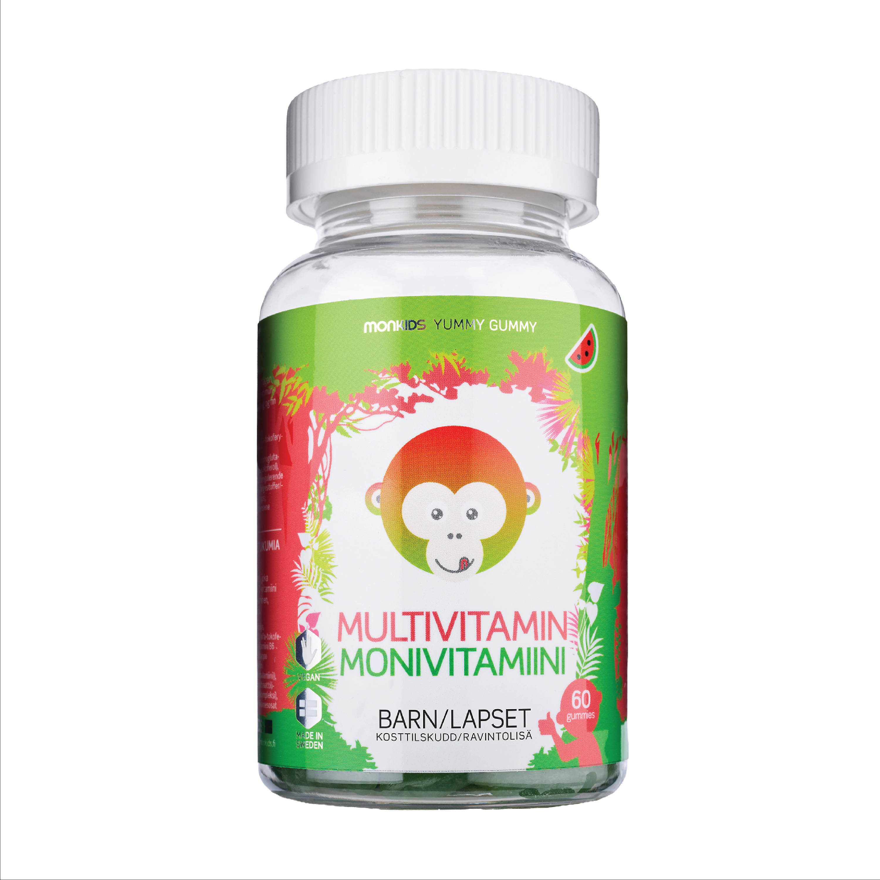 Monkids Multivitamin Barn, Vannmelon, 60 stk.
