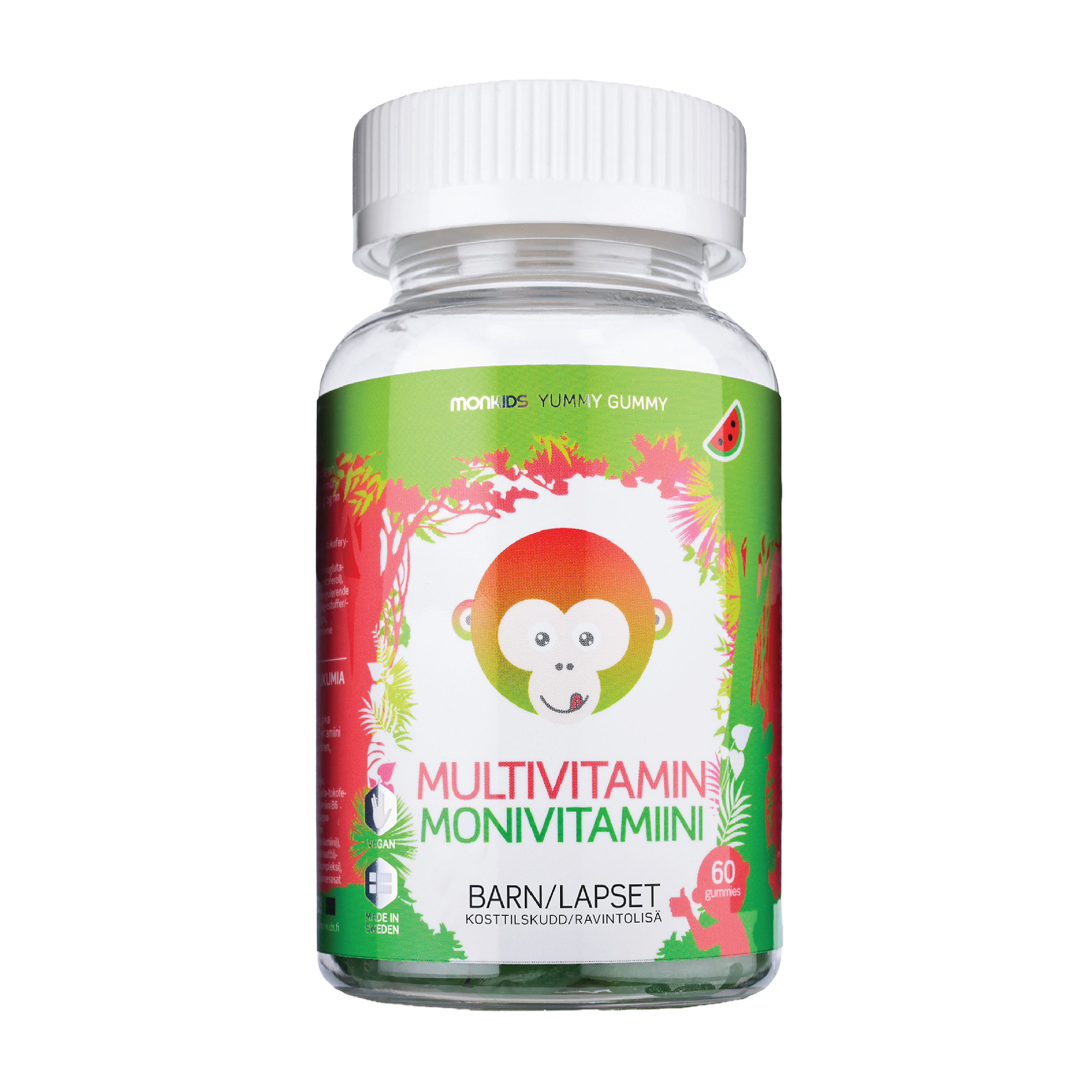 Monkids Multivitamin Barn, Vannmelon, 60 stk.