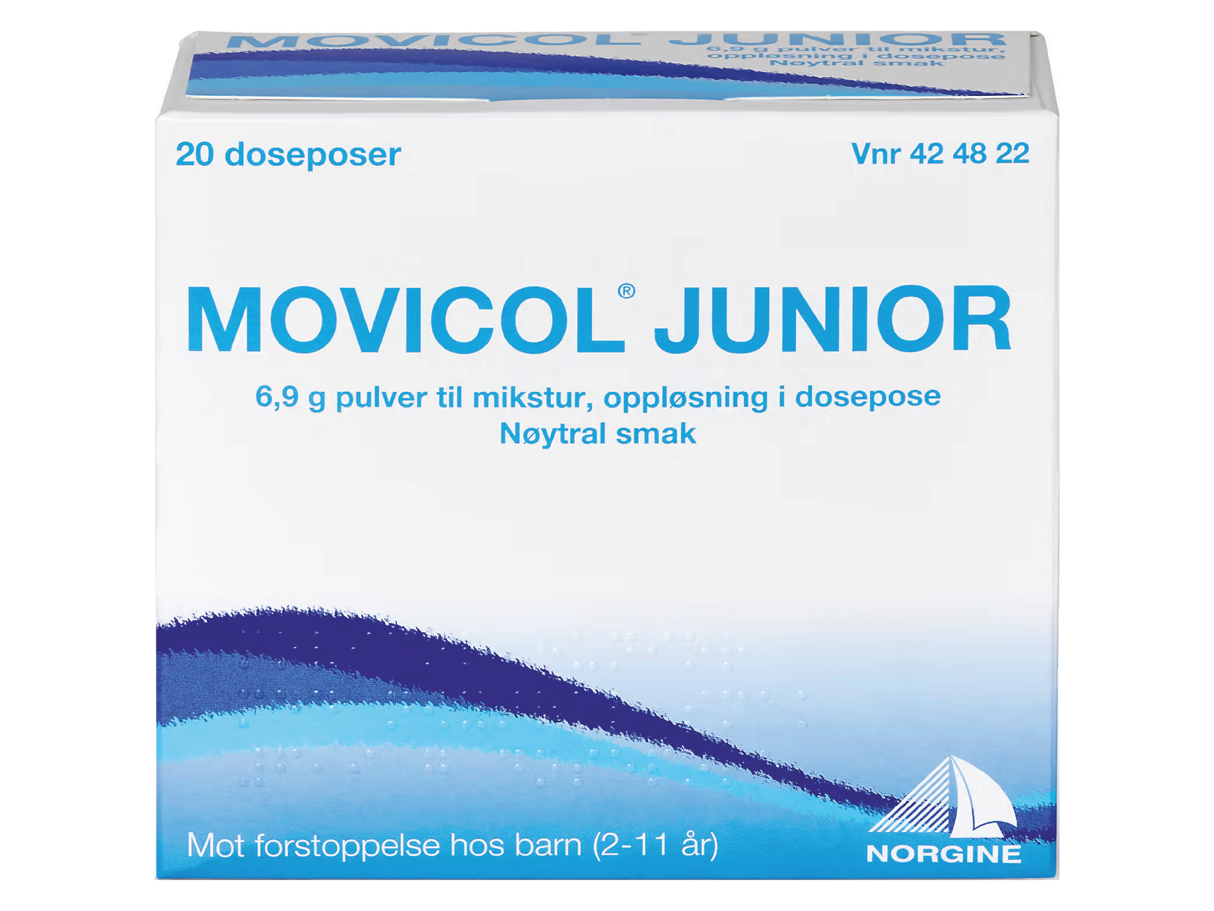 Movicol Junior Pulver til mikstur, Nøytral, 20 stk.