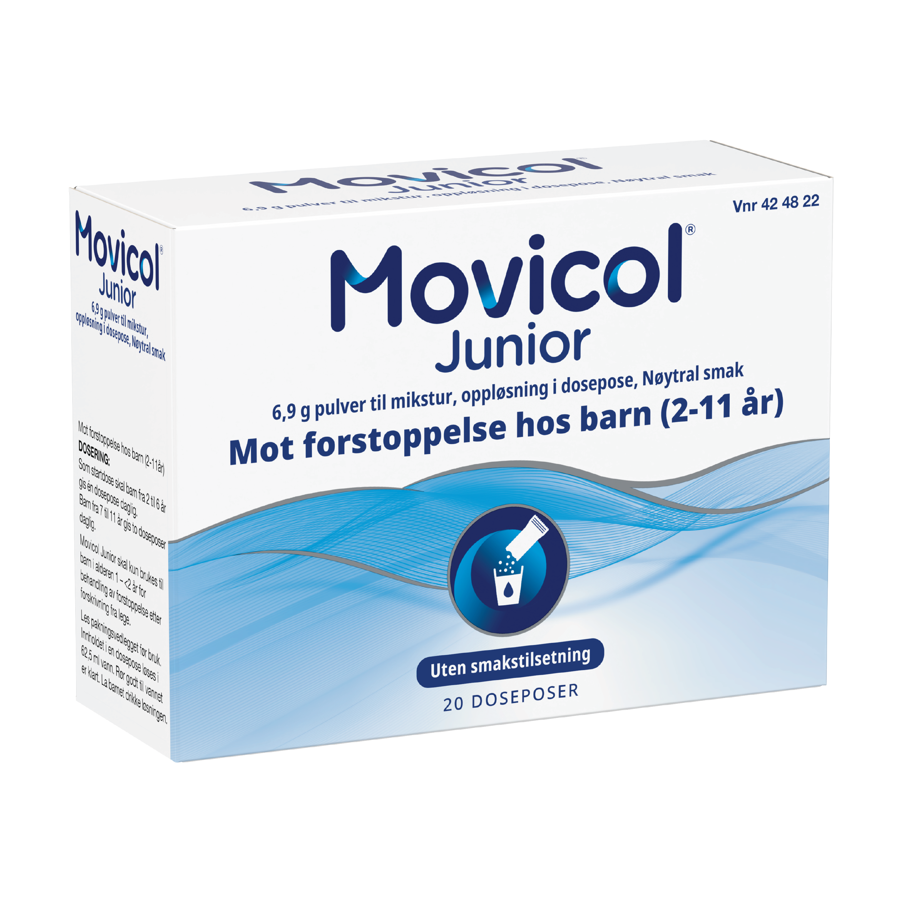 Movicol Junior Pulver til mikstur, 20 stk.