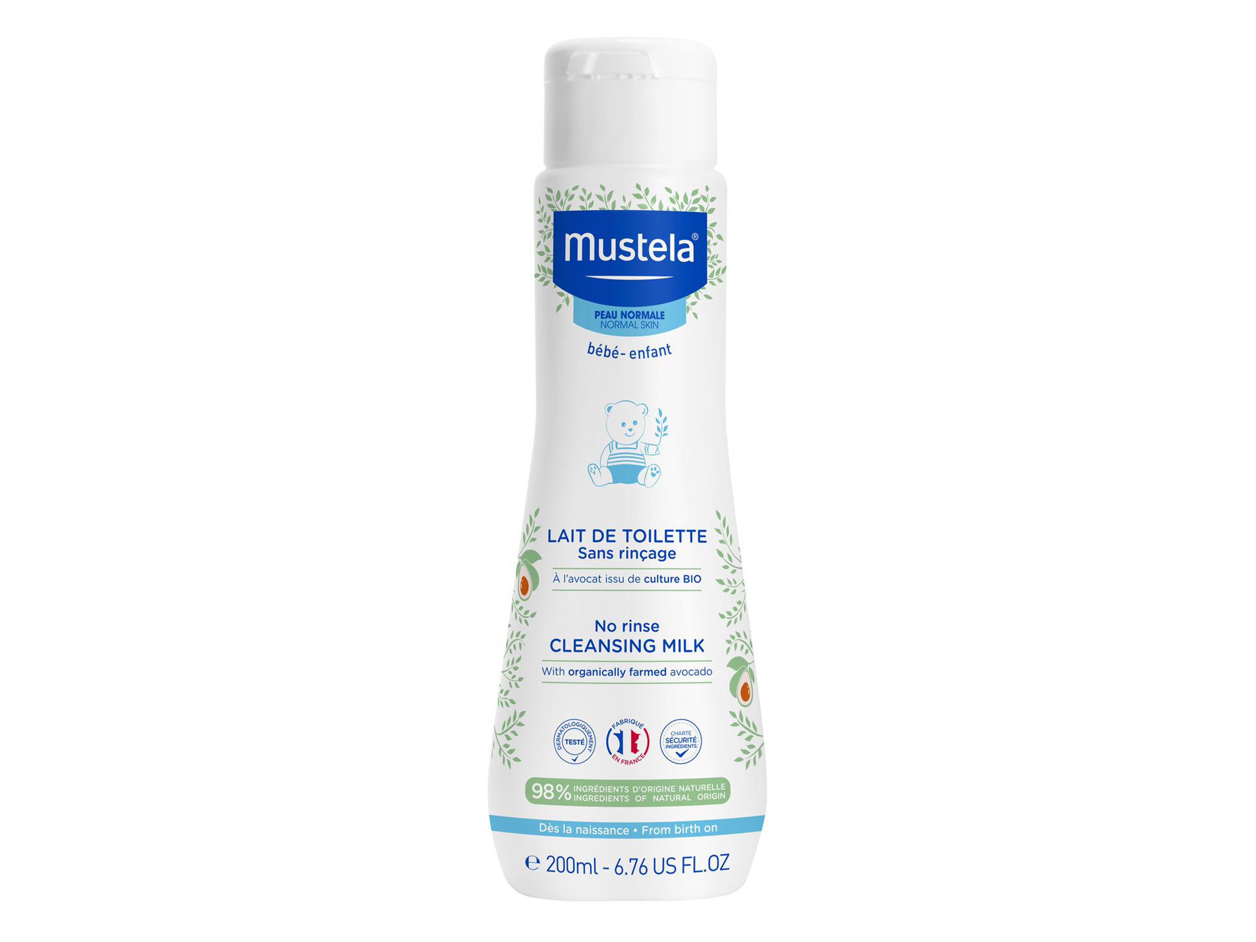 Mustela Cleansing milk dry skin, 200 ml