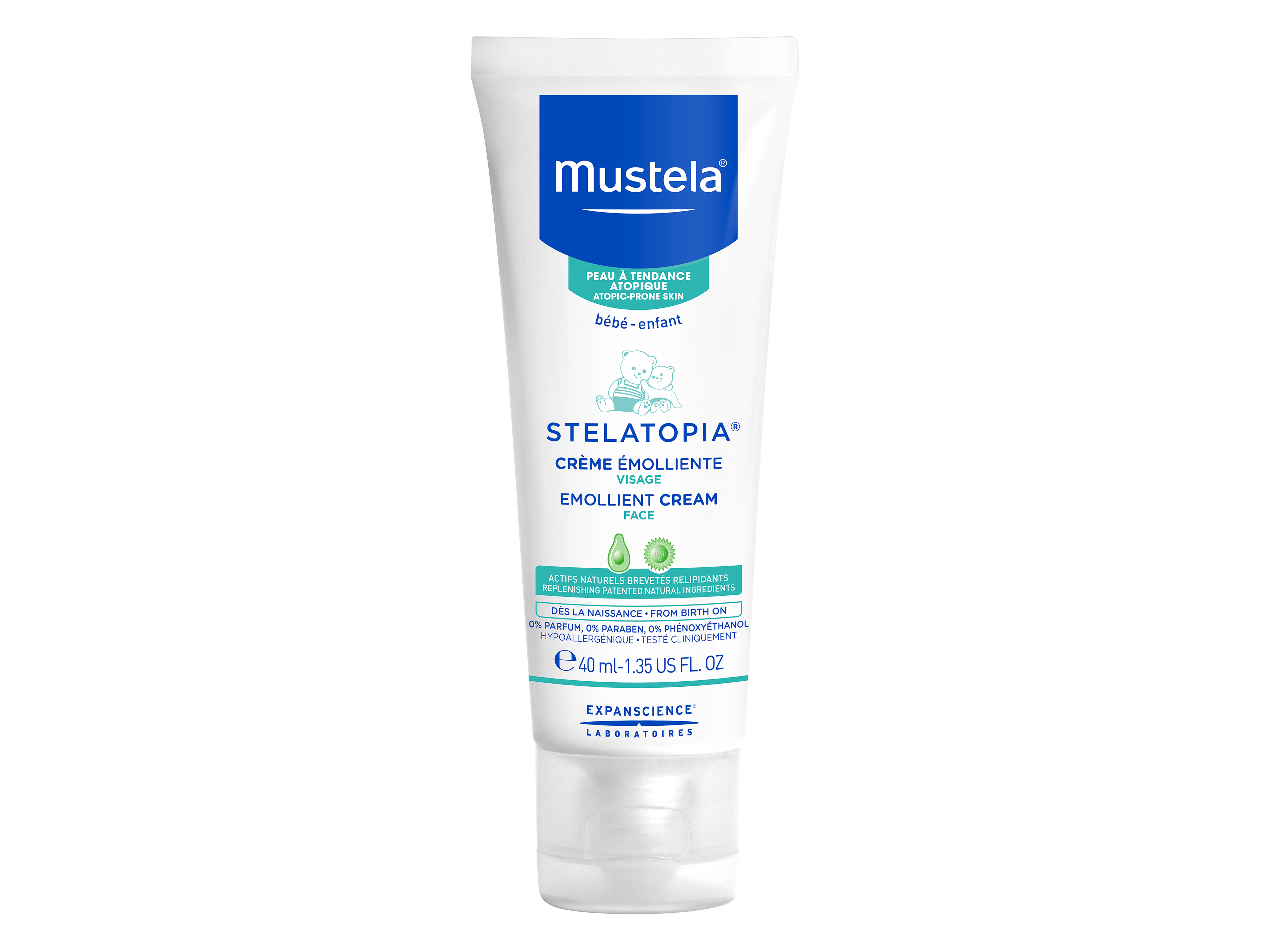 Mustela Stelatopia Emollient Cream Face, 40 ml