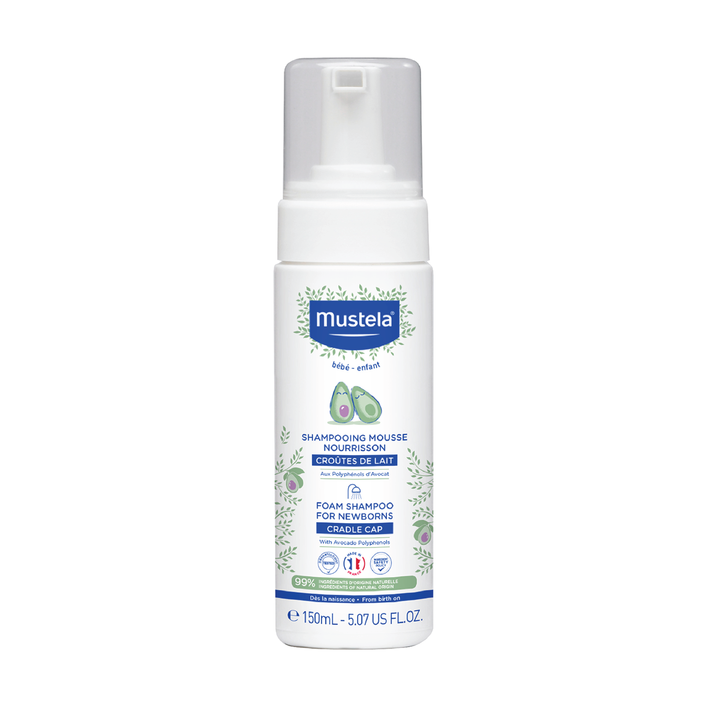 Mustela Foam Shampoo Newborn, 150 ml