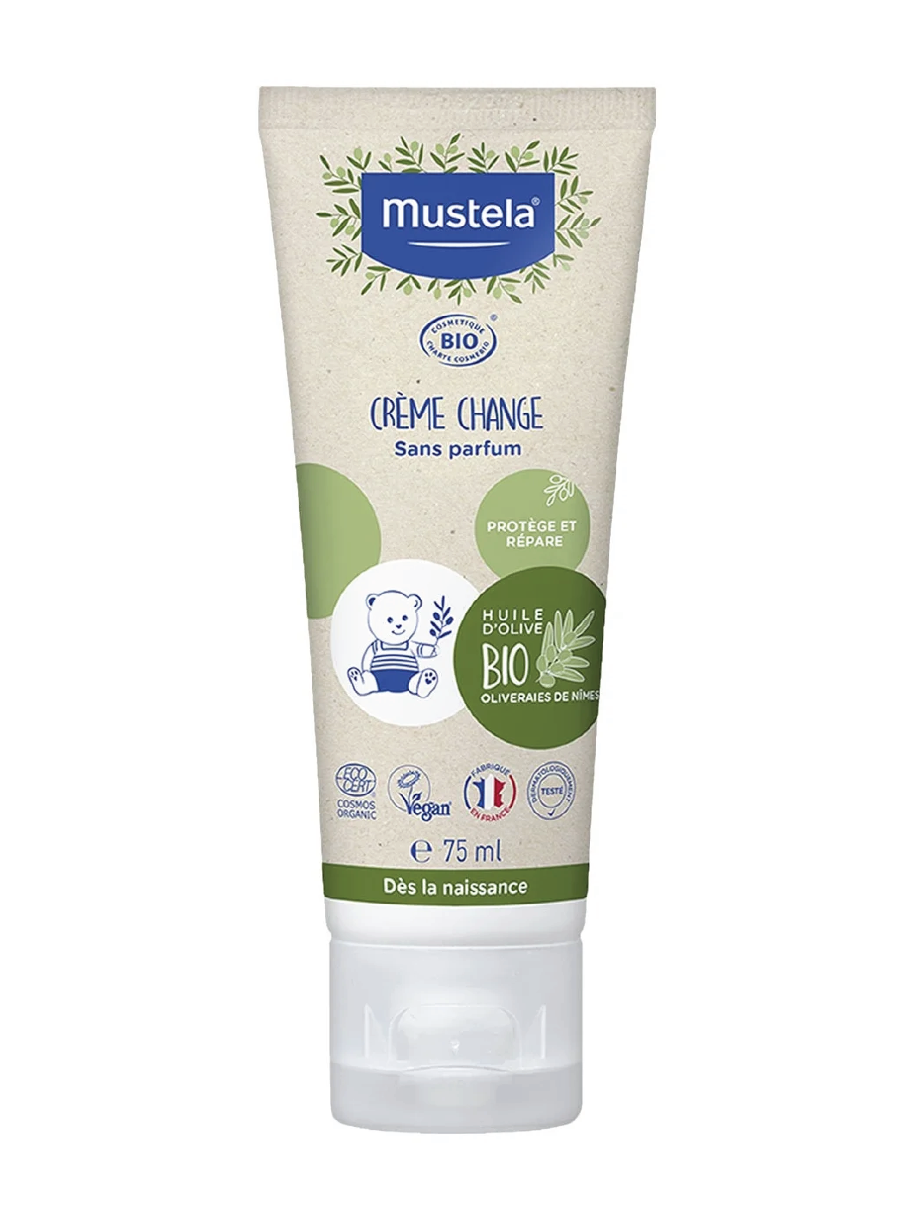 Mustela Organic Diaper Cream, 75 ml