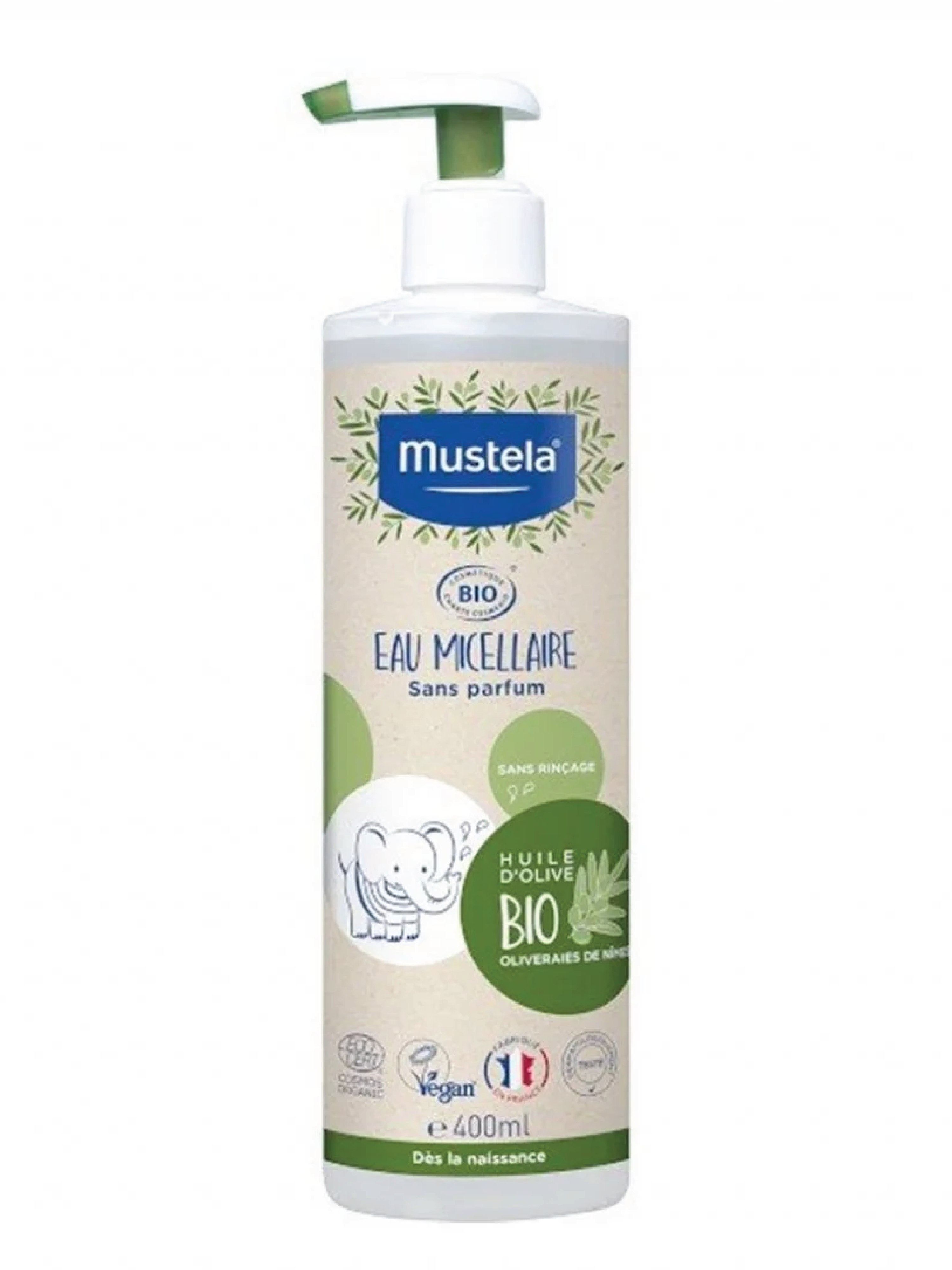 Mustela Organic Micellar Water, 400 ml