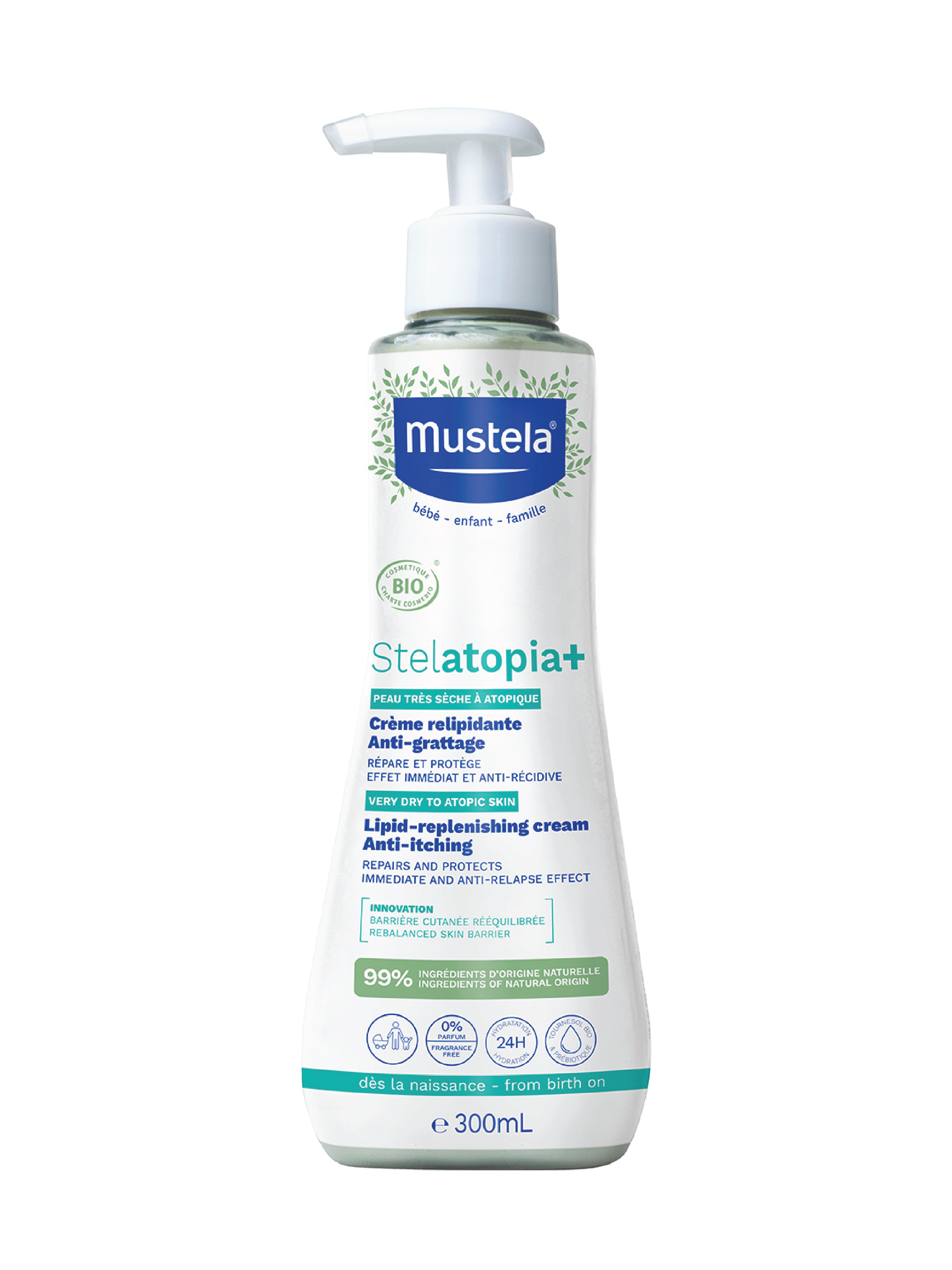 Mustela Stelatopia Lipid Replenishing Cream, 300 ml