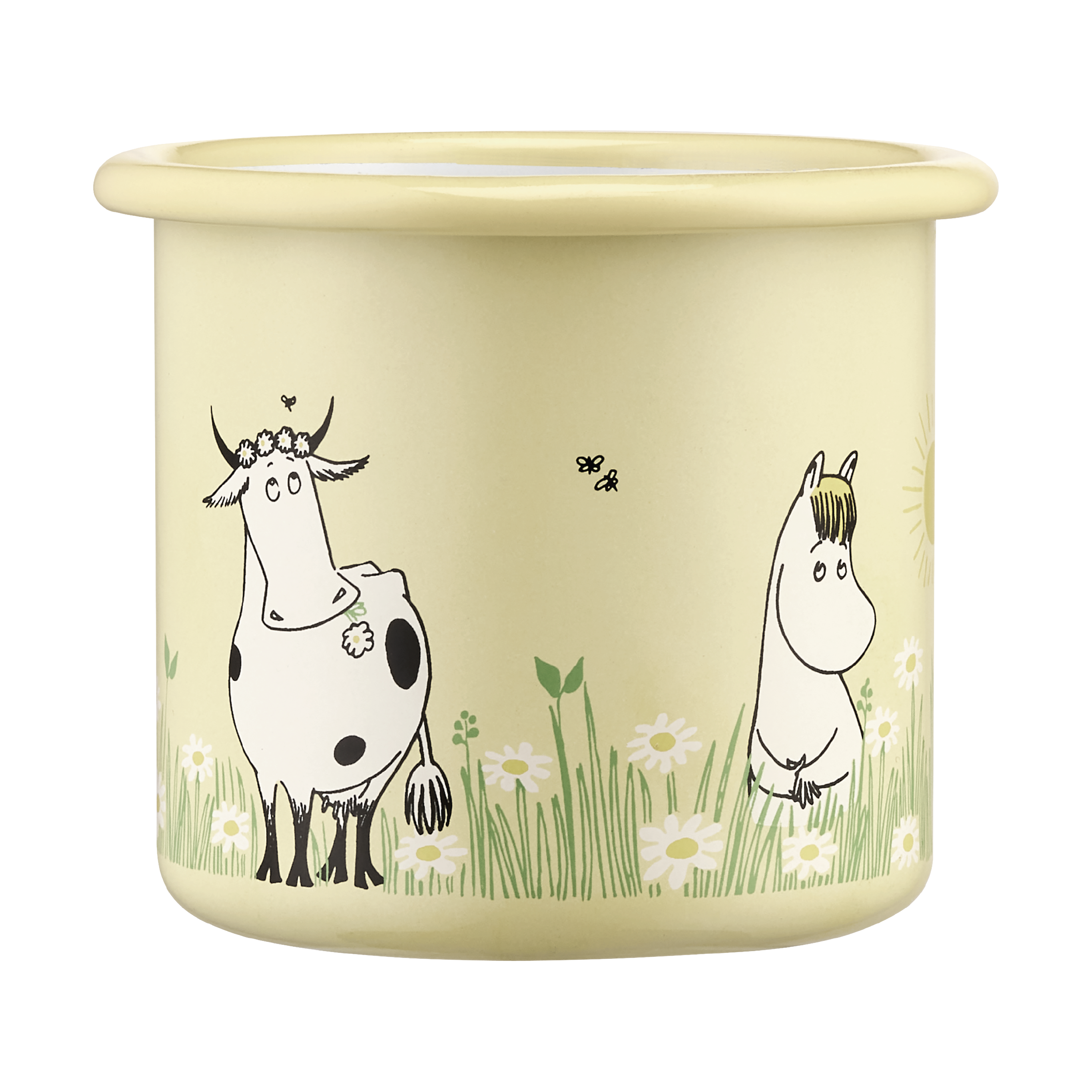 Muurla Mummikopp Emalje, I hagen gul, 2,5 dl