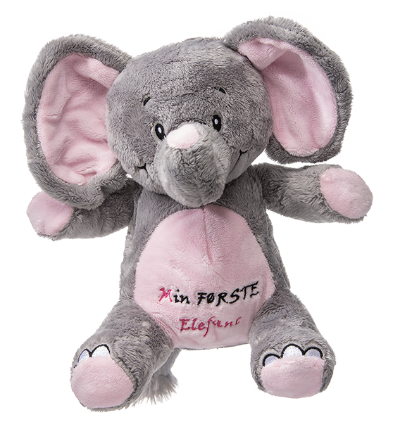 My Teddy Elefant kosebamse, I fargene grå og rosa, 0 mnd +