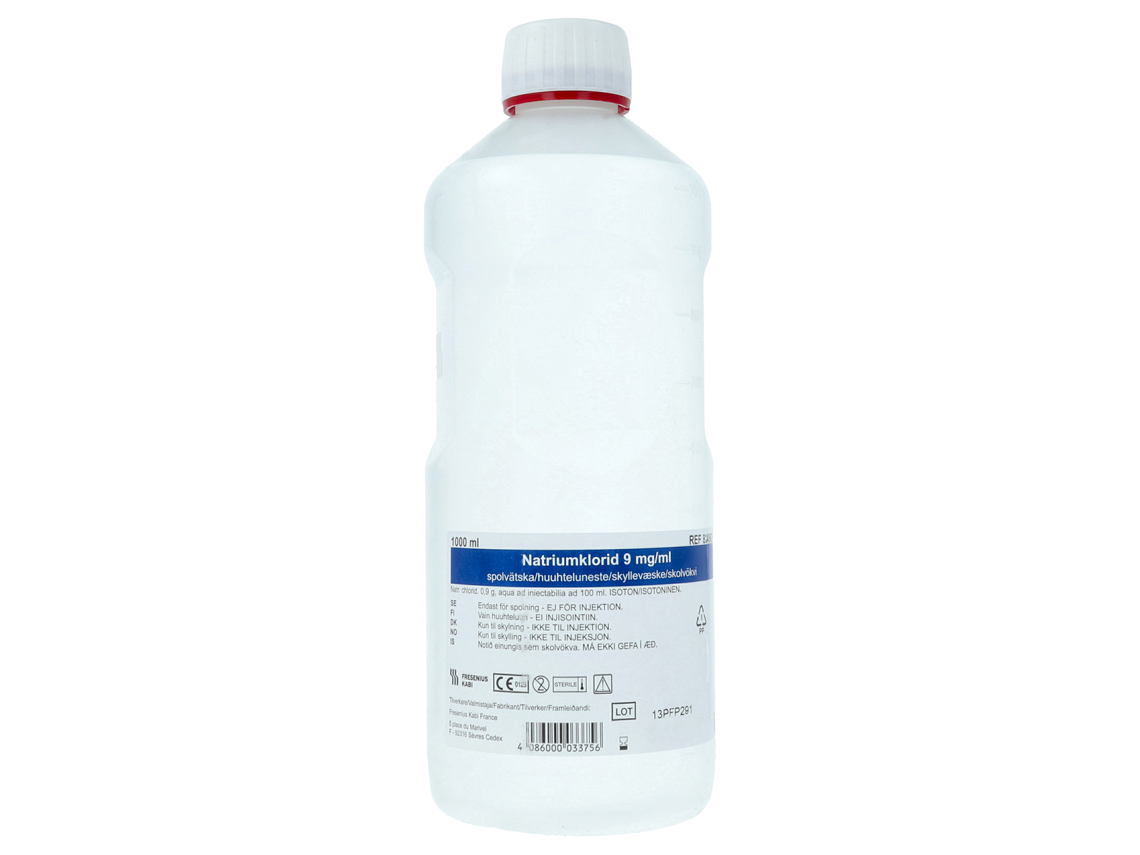 Natriumklorid  9mg/ml skyllevæske, 1000 ml
