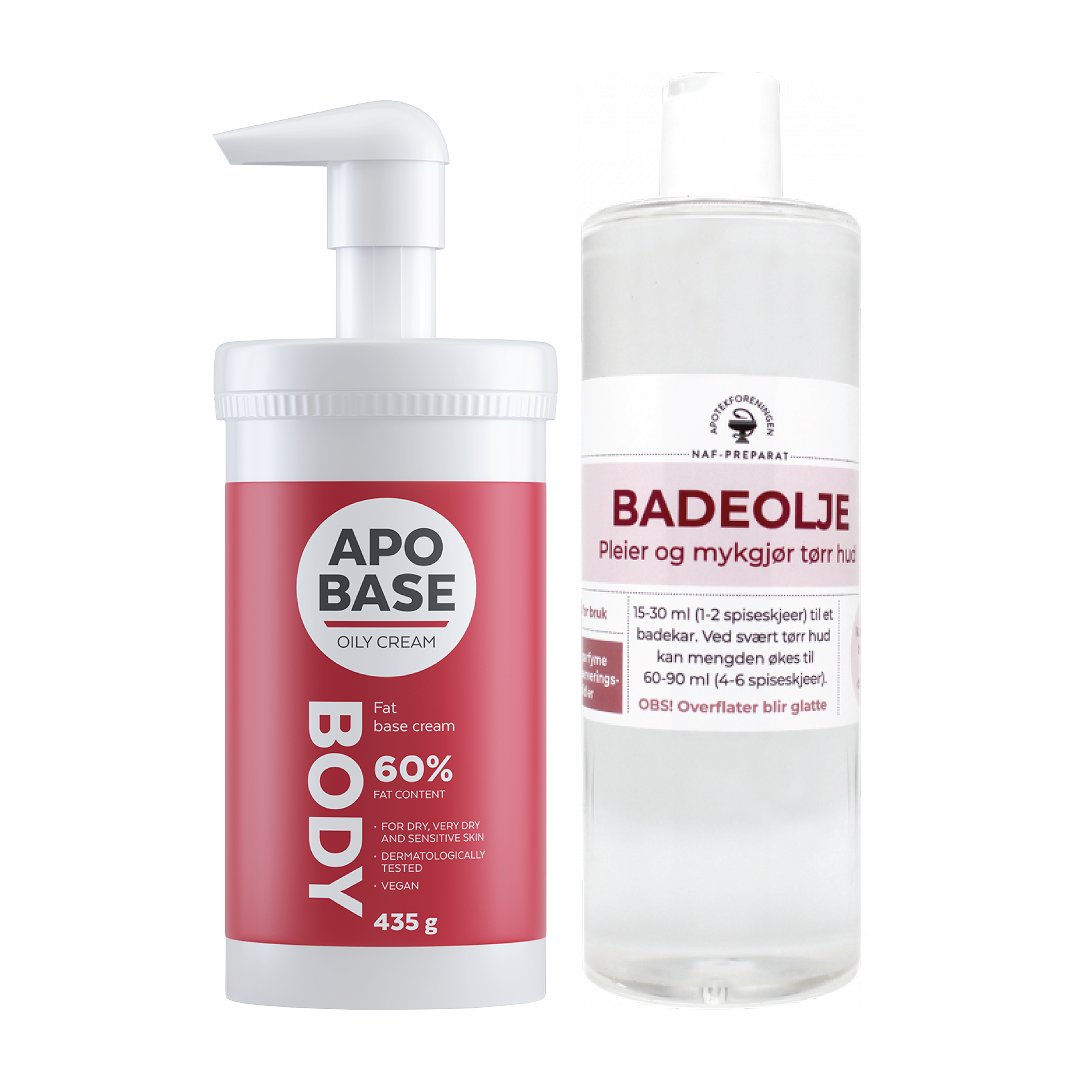 NAF Badeolje + Apobase Fet Krem