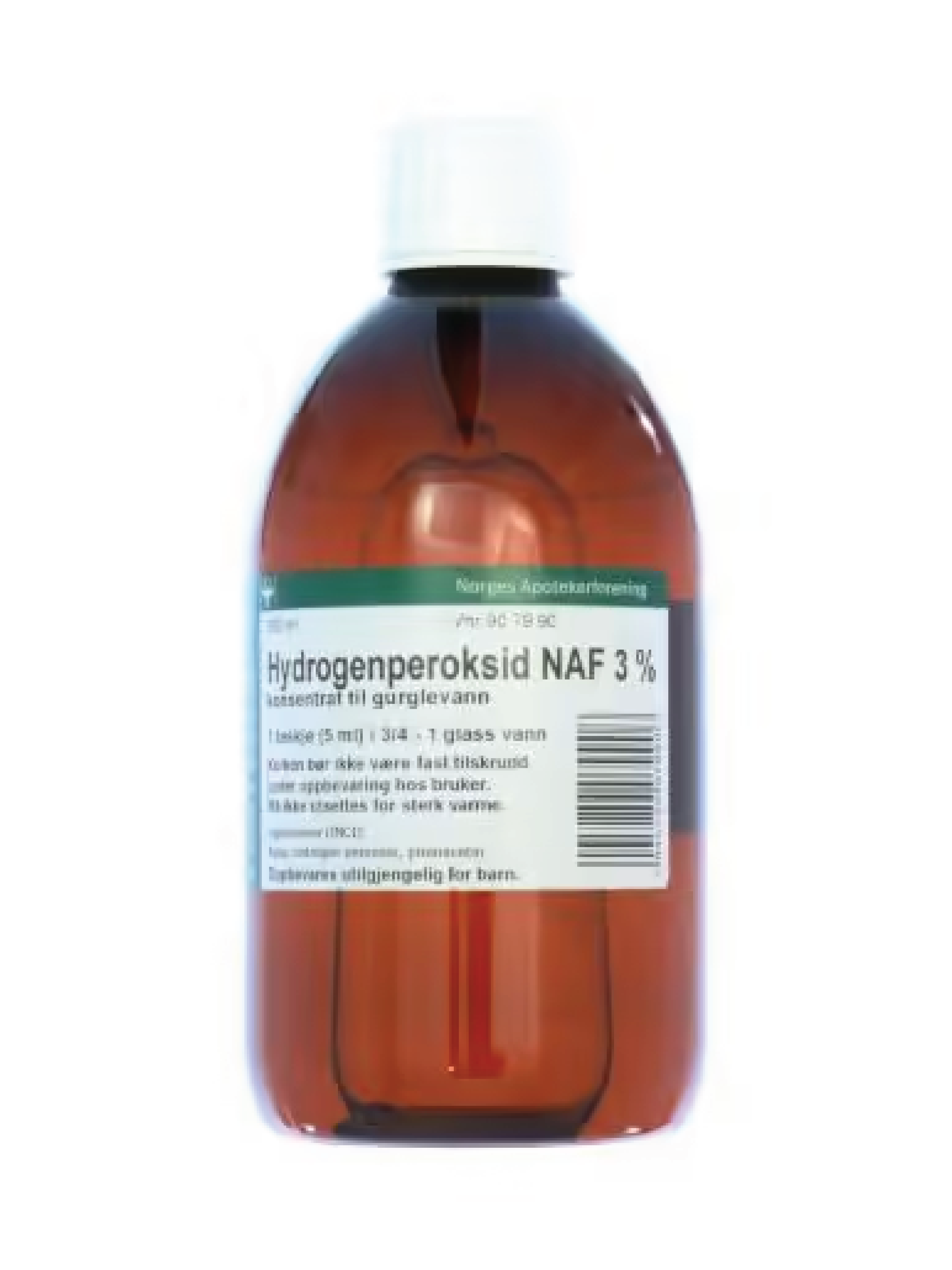 NAF Hydrogenperoksid NAF 3% konsentrat til gurglevann, 500 ml