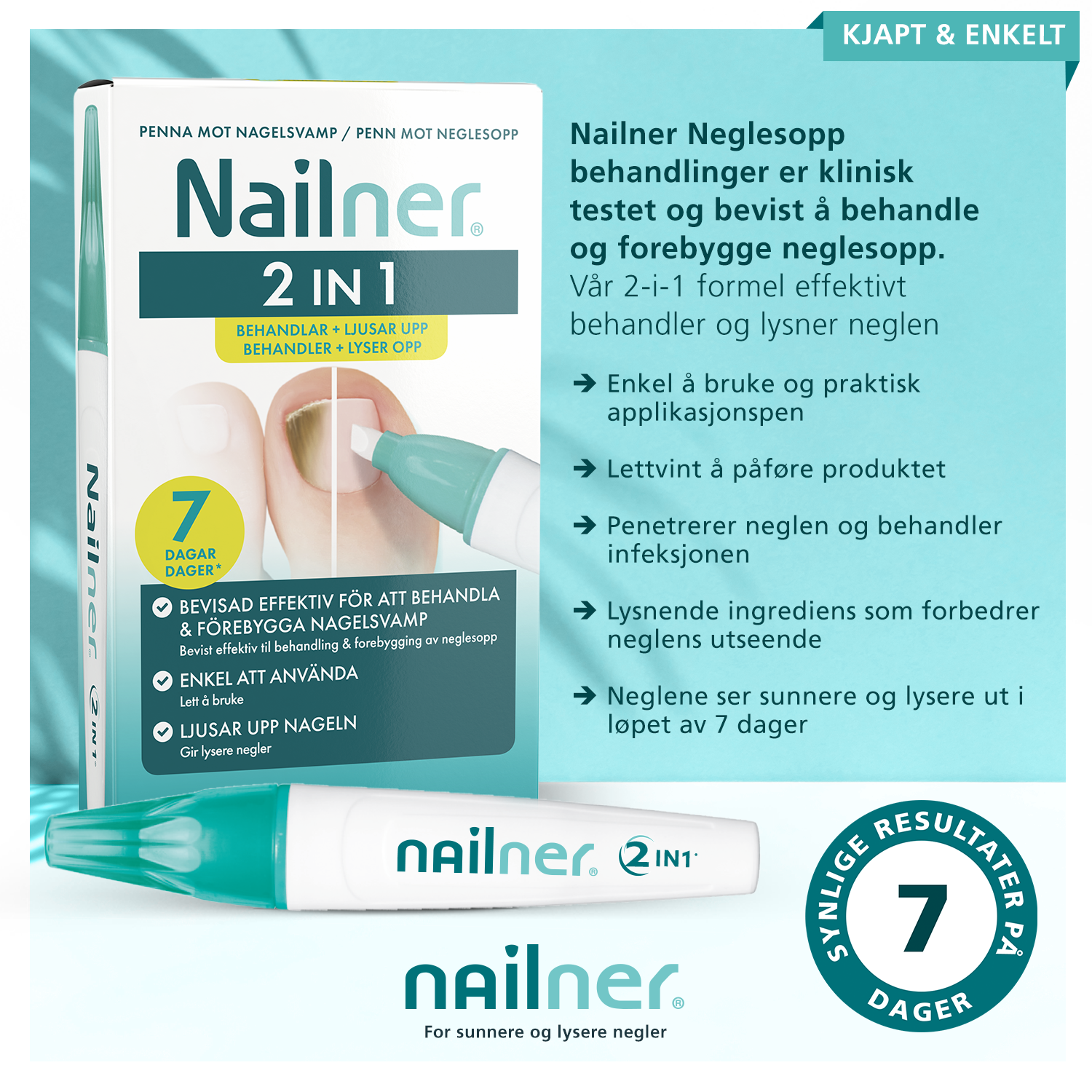 Nailner 2-i-1 Penn Mot Neglesopp, 1 stk.