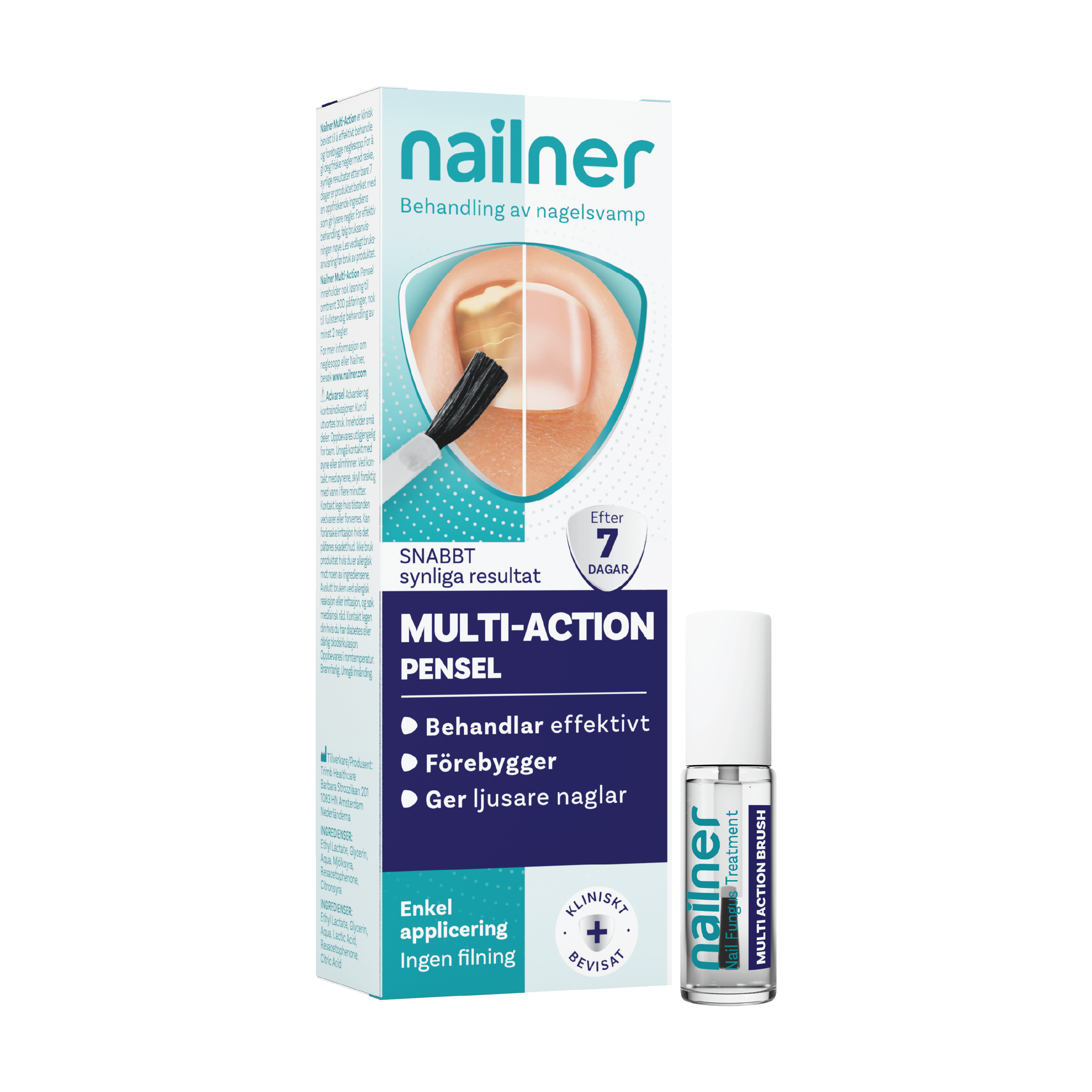 Nailner Pensel mot neglesopp 2-i-1, 5 ml