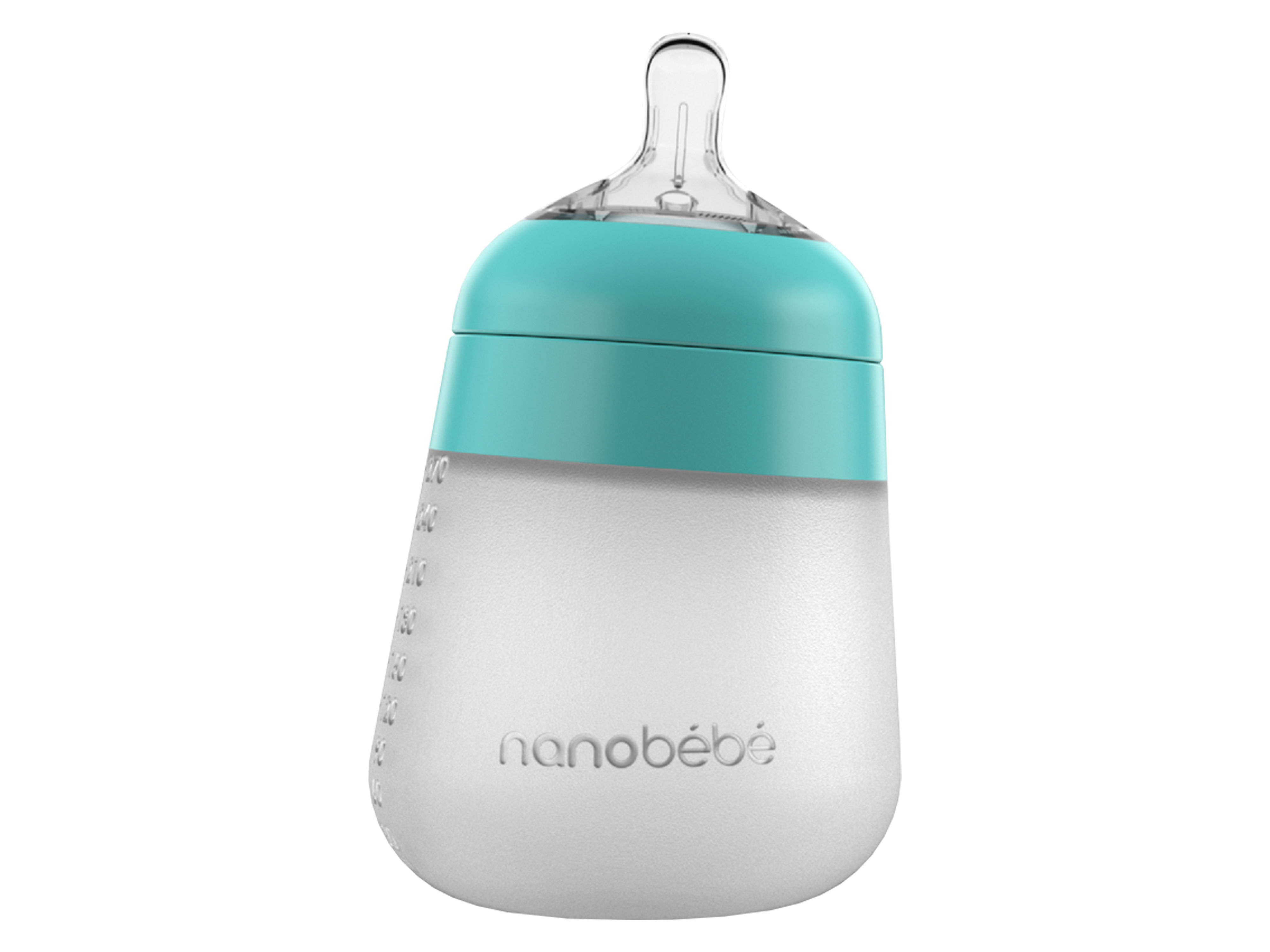 Nanobébé Flexy Silicone Bottle, Blågrønn, 270 ml, 1 stk.