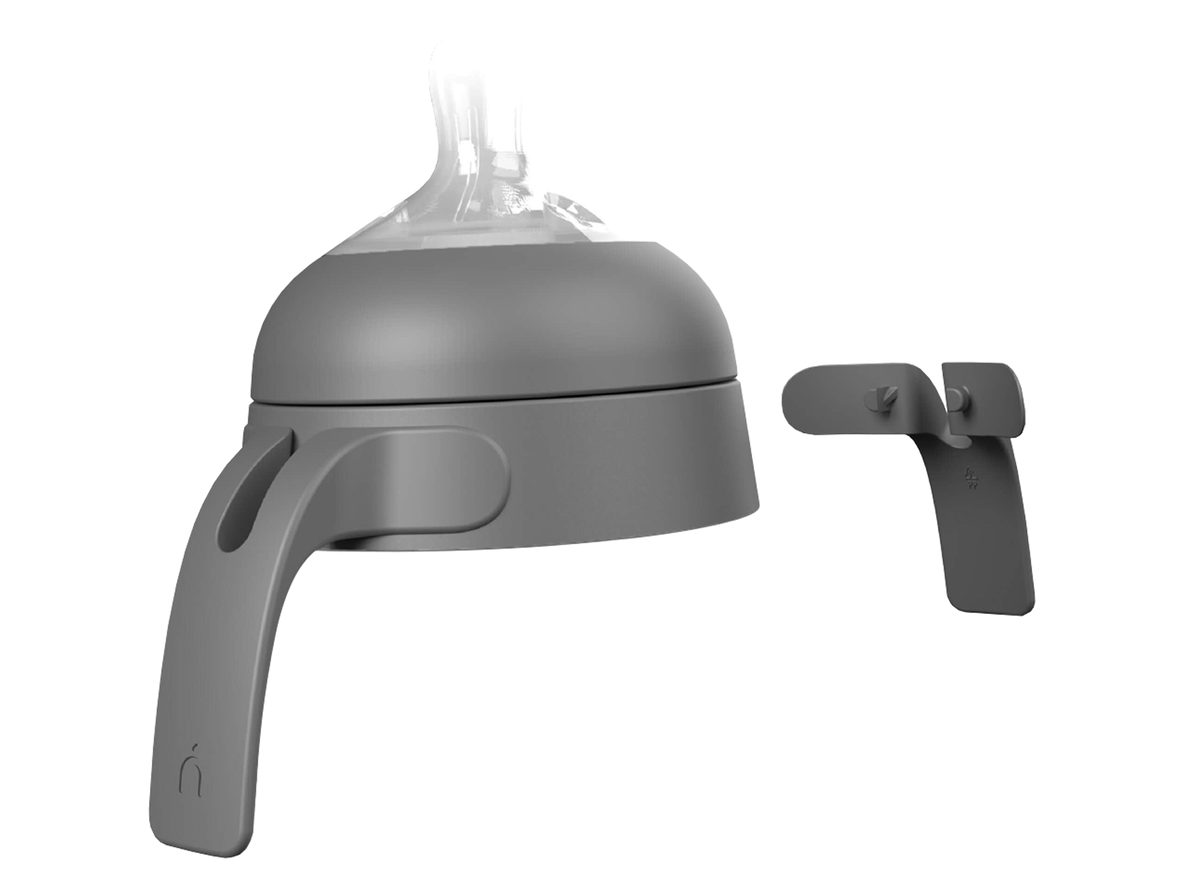 Nanobébé Løse Håndtak til Flexy Silicone Bottle, Grå, 2 pk.